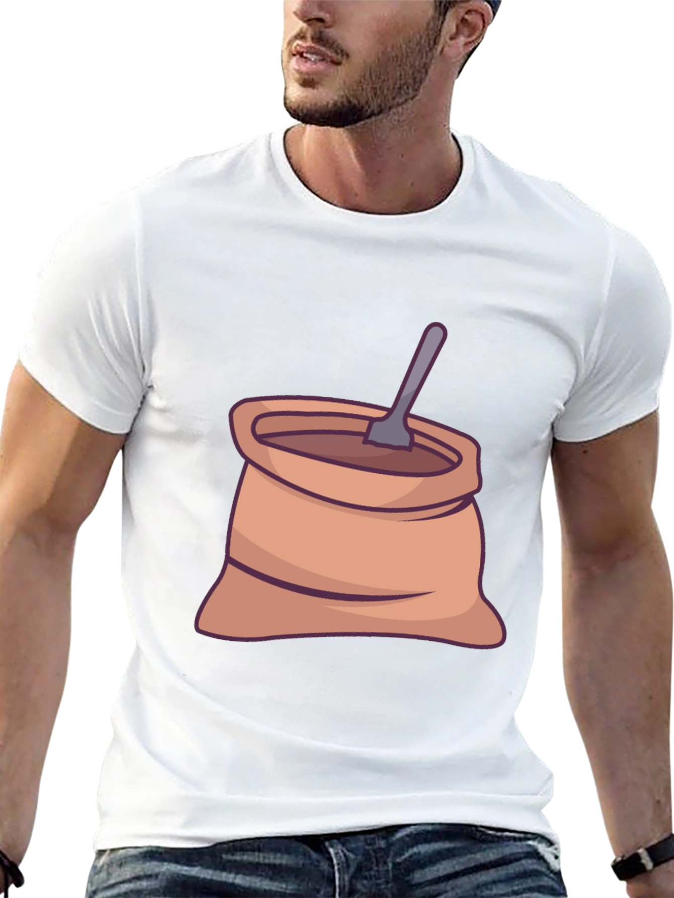 Coffee Sack Graphic Tee - Casual Black T-Shirt
