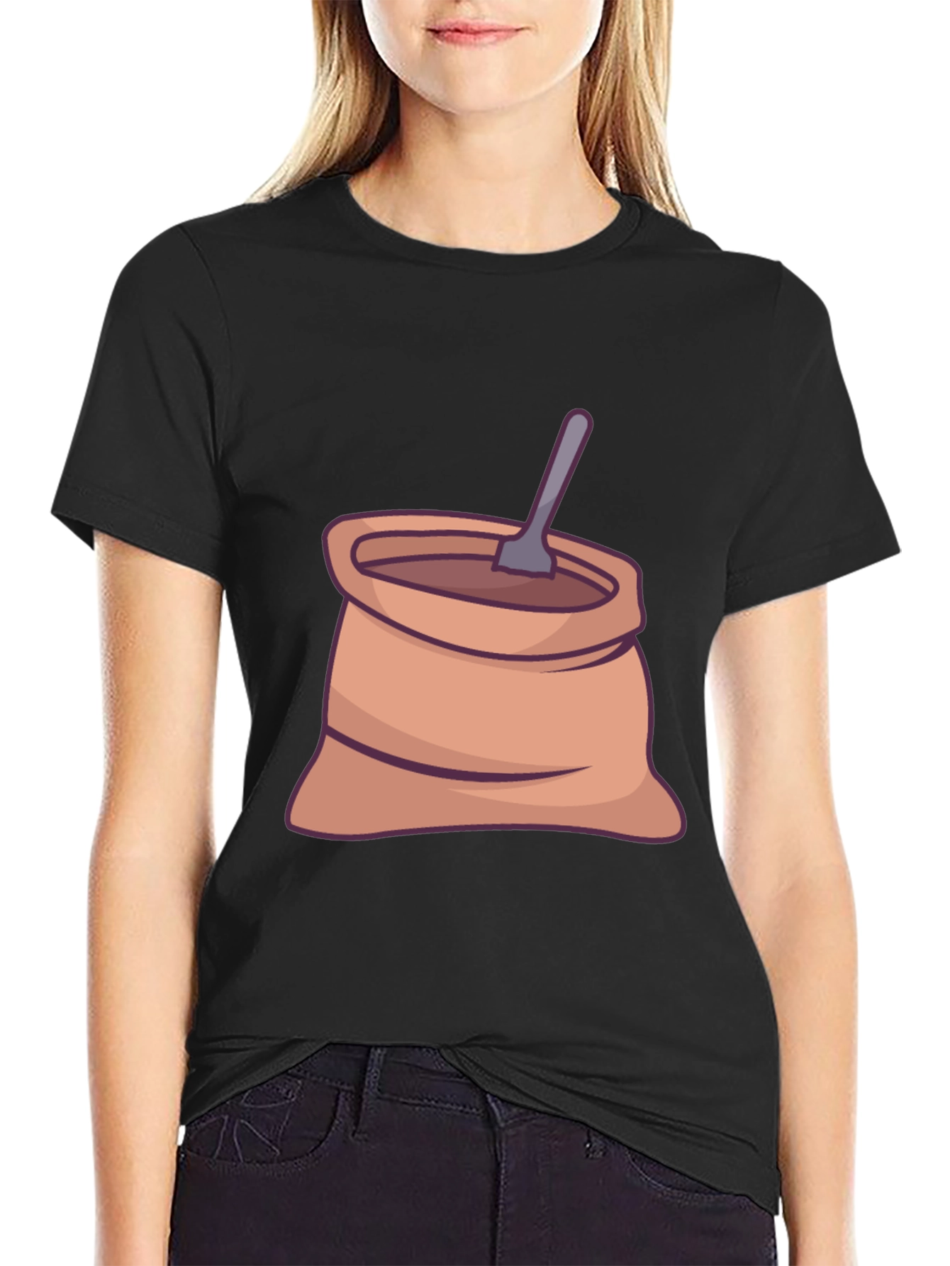 Coffee Sack Graphic Tee - Casual Black T-Shirt