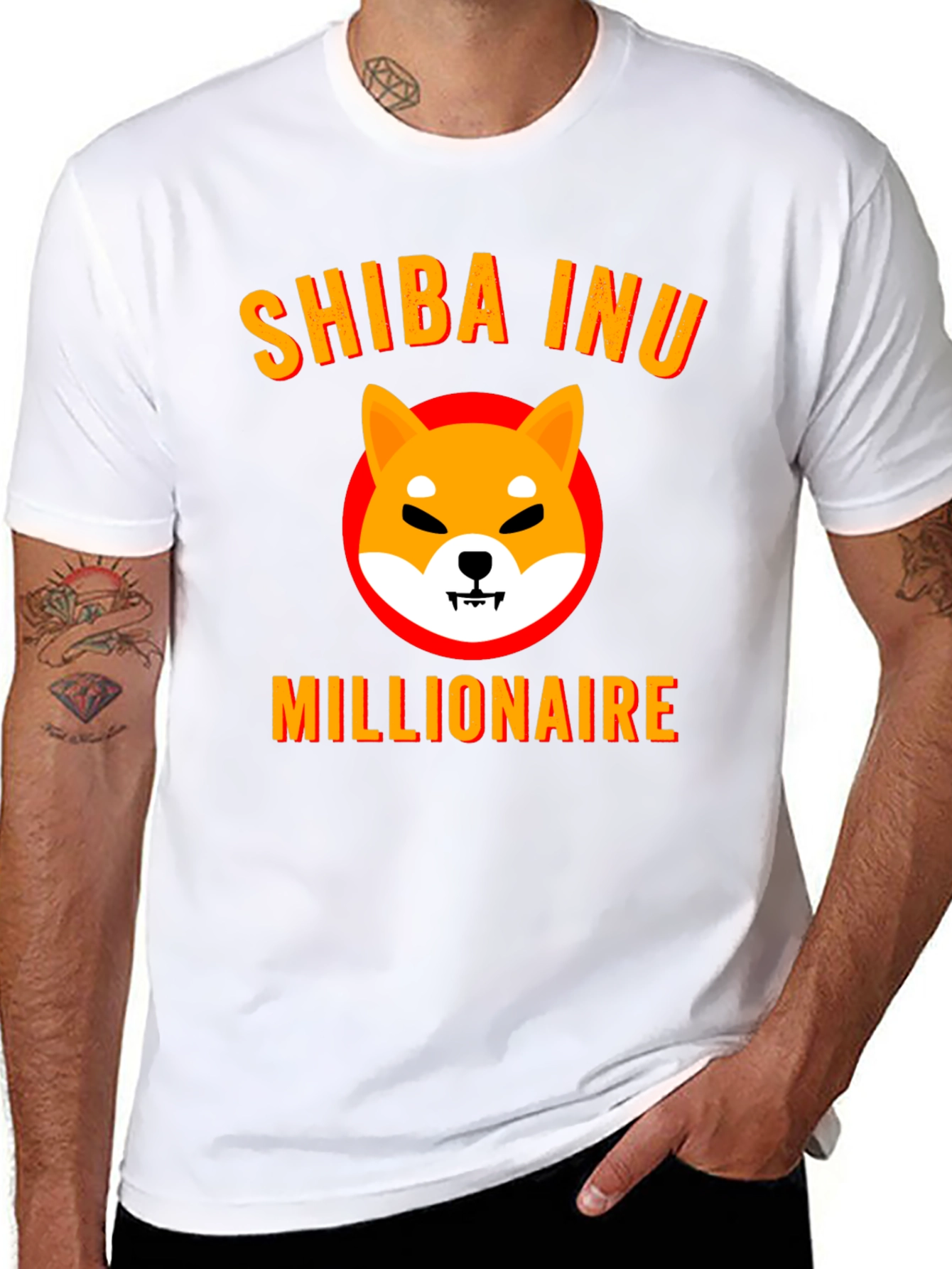 Shiba Inu Millionaire Graphic Tee - Black