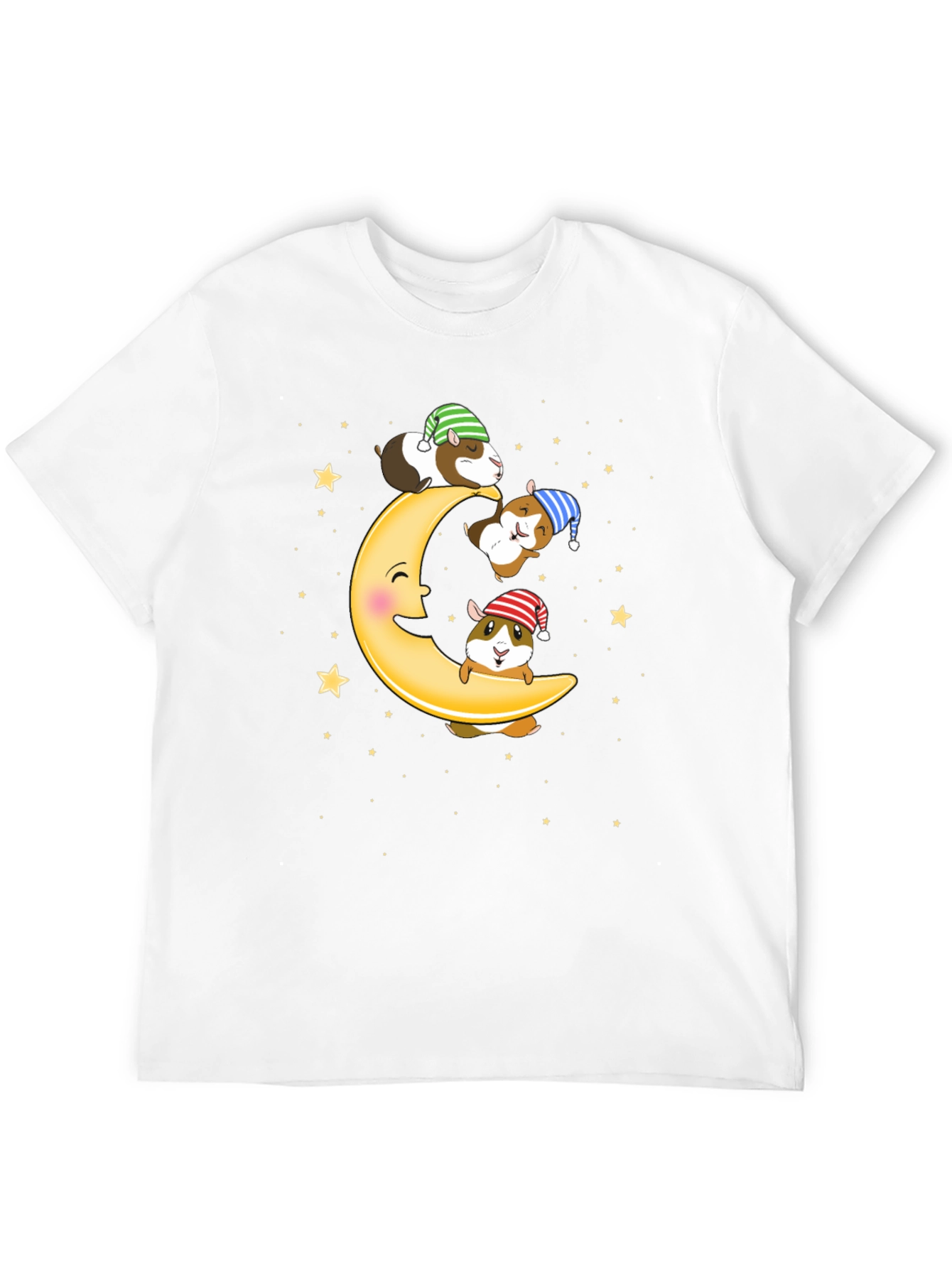 Guinea Pig Moon T-Shirt - Sleepy Celestial Design