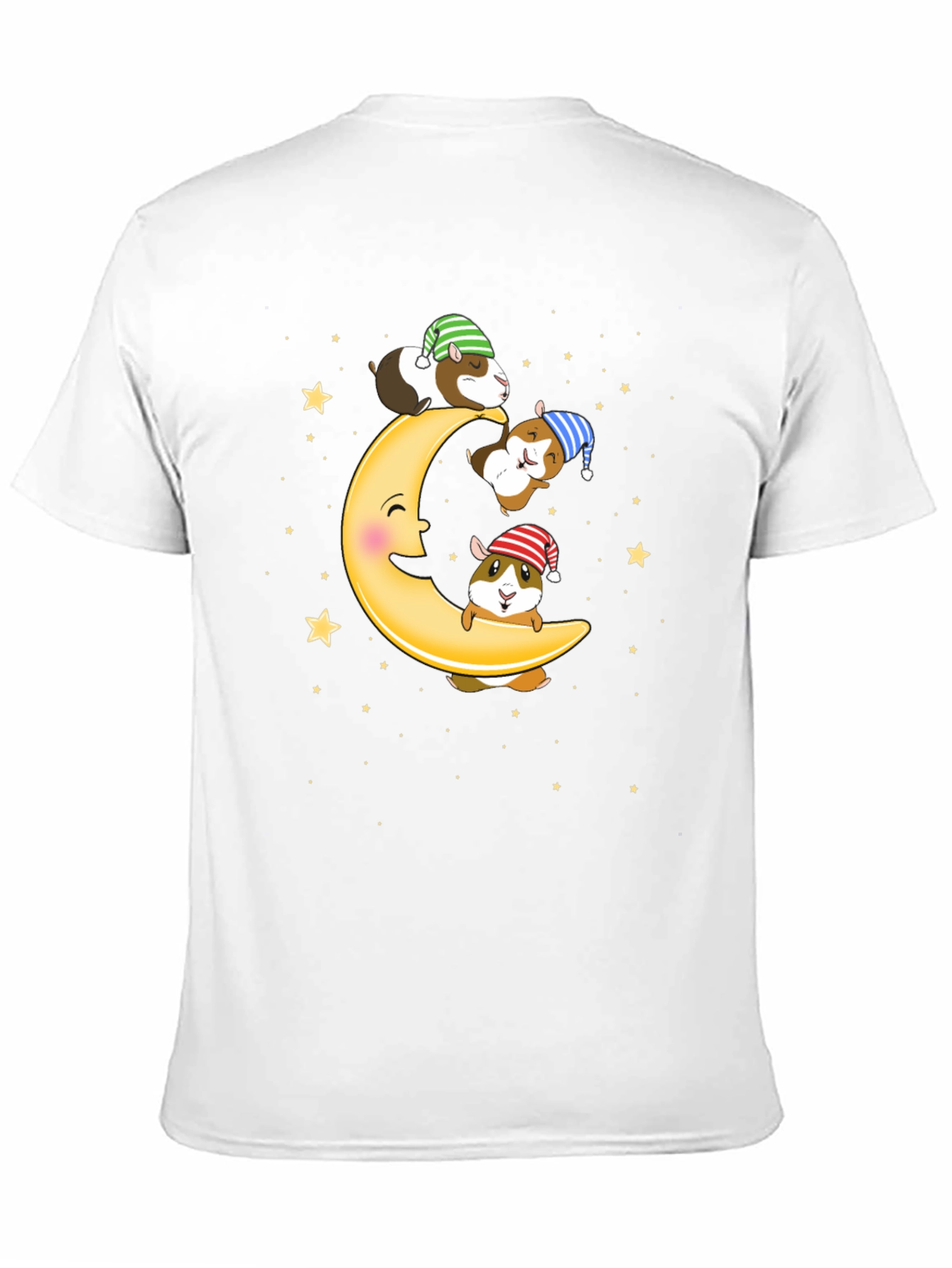 Guinea Pig Moon T-Shirt - Sleepy Celestial Design