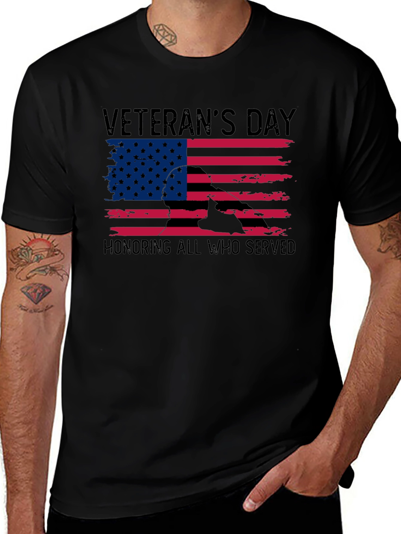 Veterans Day T-Shirt - Honoring All Who Served