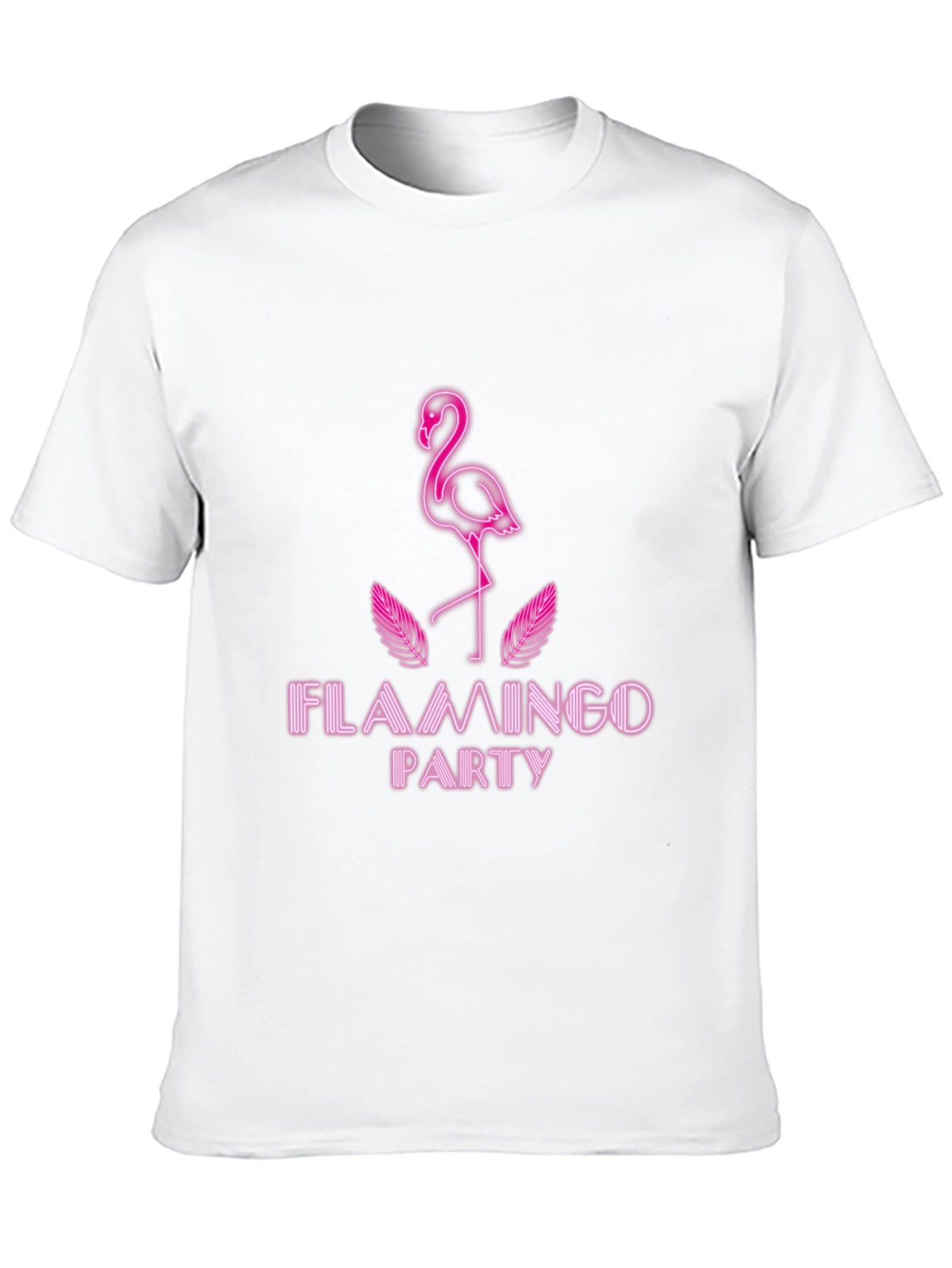 Flamingo Party Graphic Tee - Stylish Black T-Shirt