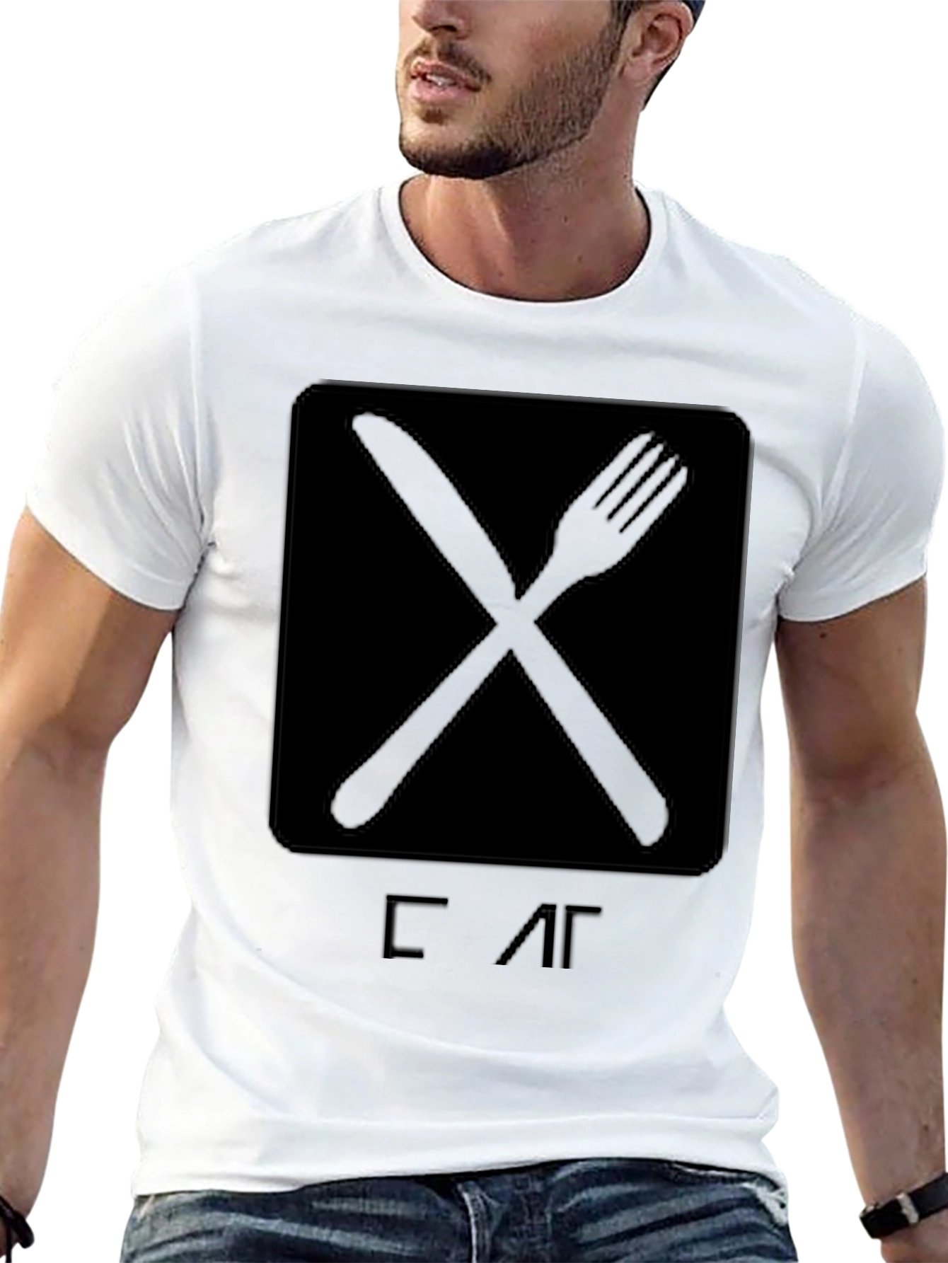Eat T-Shirt - Knife & Fork Graphic Tee