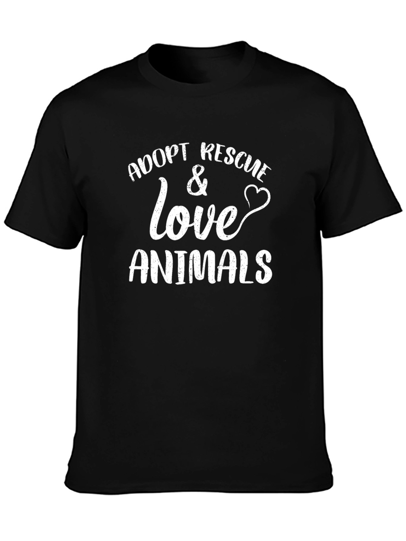 Adopt Rescue Love Animals T-Shirt - Unisex Cotton Tee