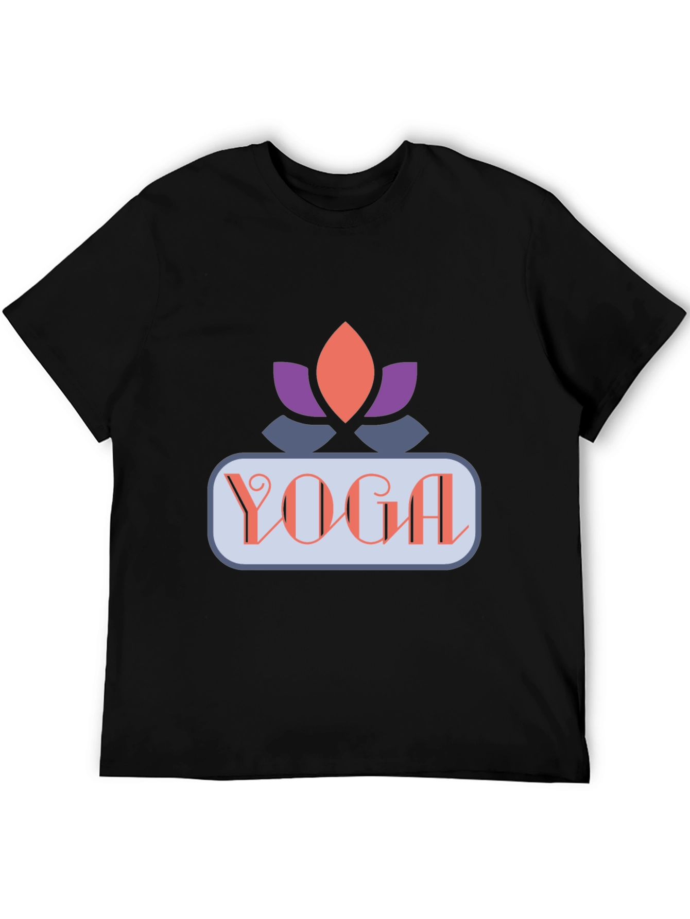 Yoga Lotus Graphic Tee - Black