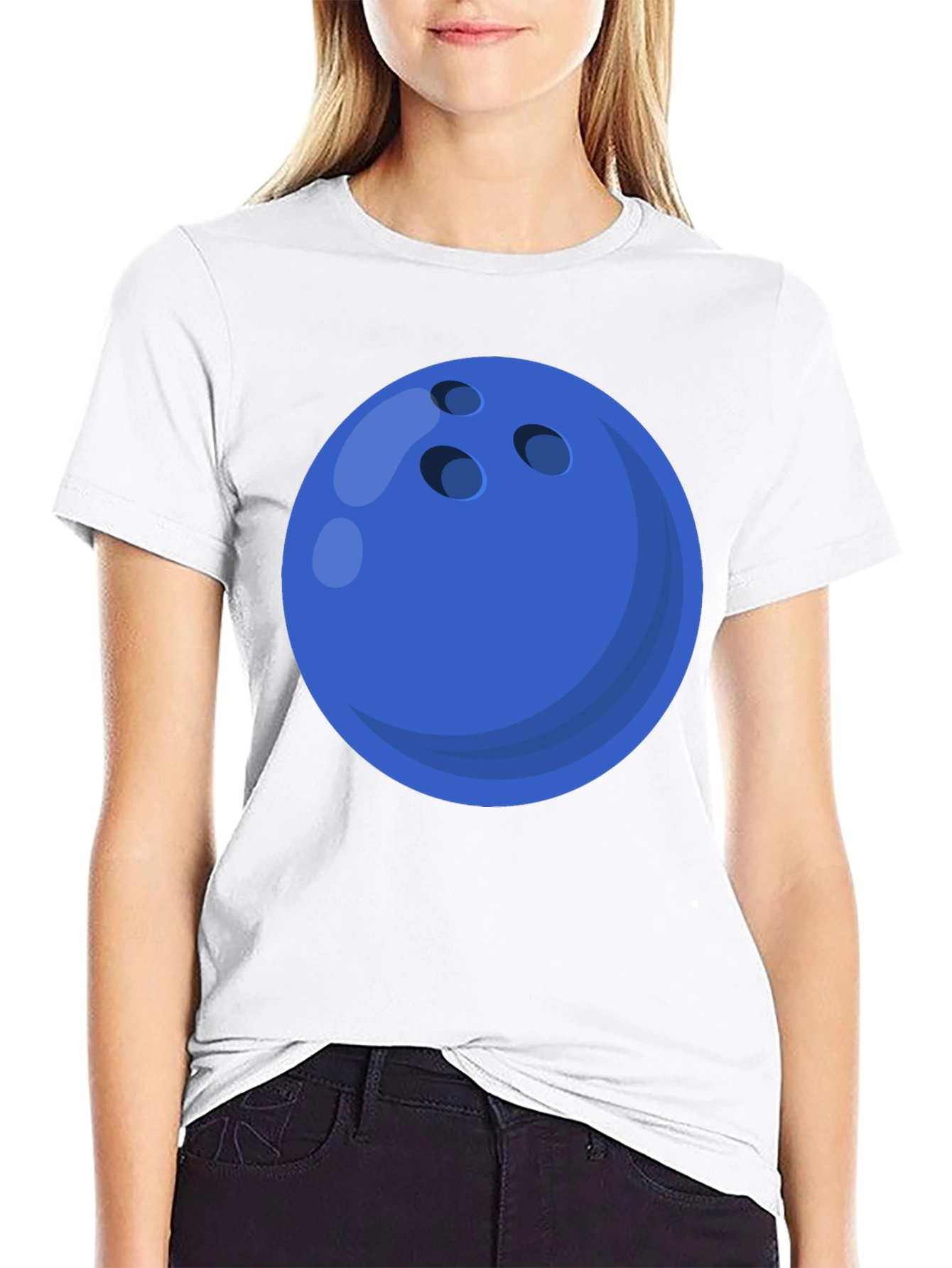 Bowling Ball Graphic Tee - Black Cotton T-Shirt