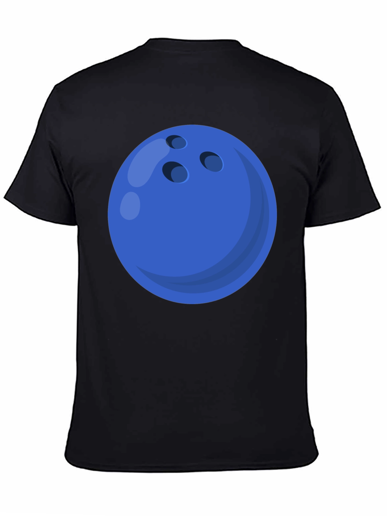 Bowling Ball Graphic Tee - Black Cotton T-Shirt