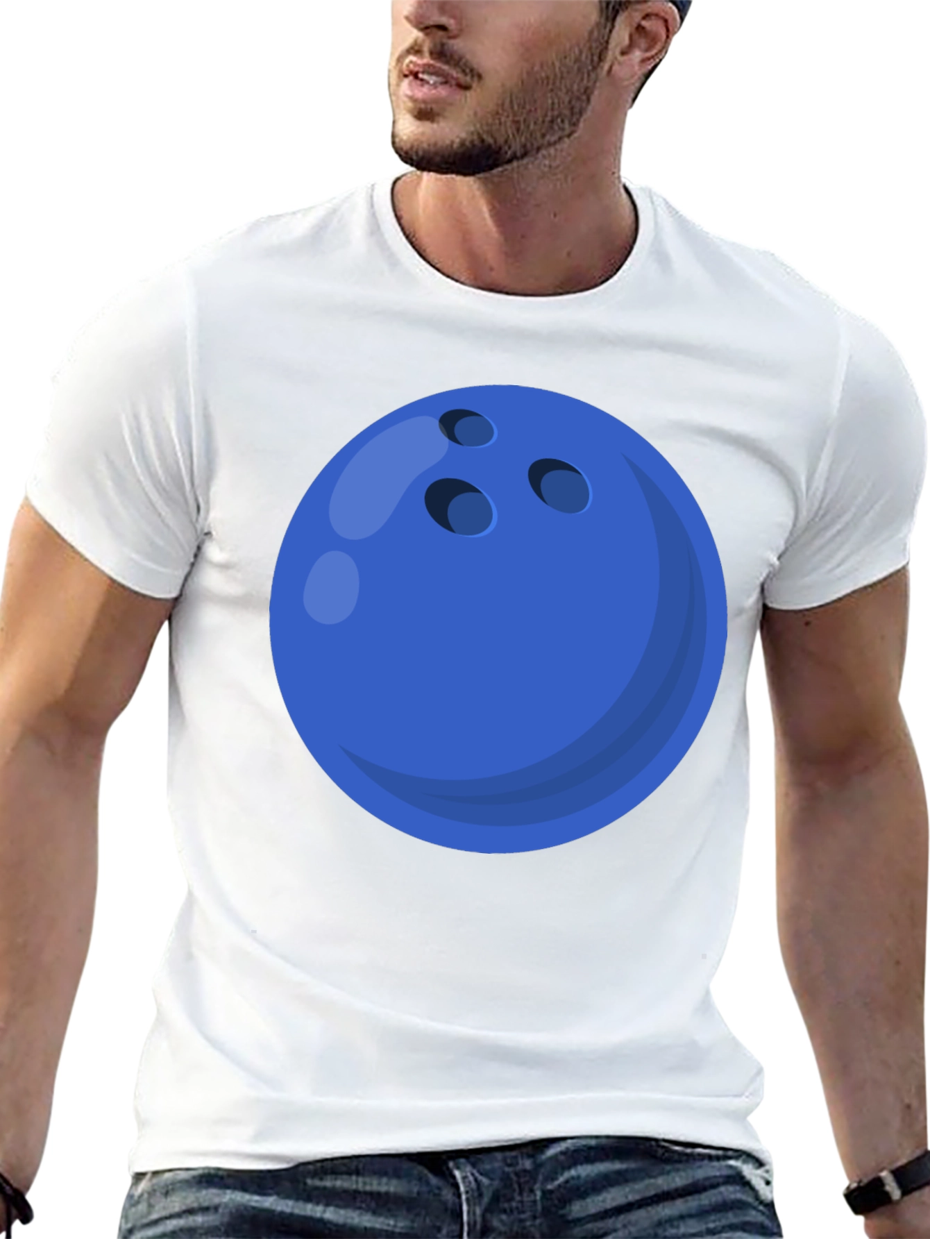 Bowling Ball Graphic Tee - Black Cotton T-Shirt