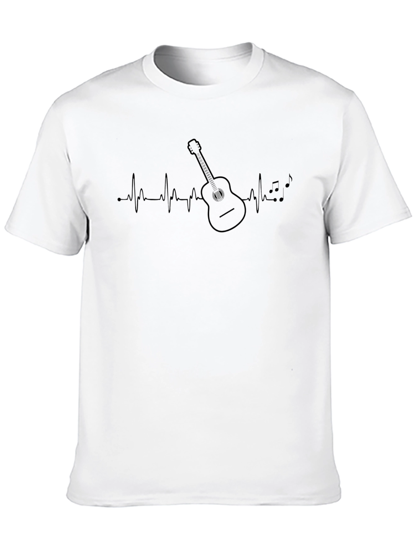 Guitar Heartbeat Graphic Tee - Music Lover T-Shirt