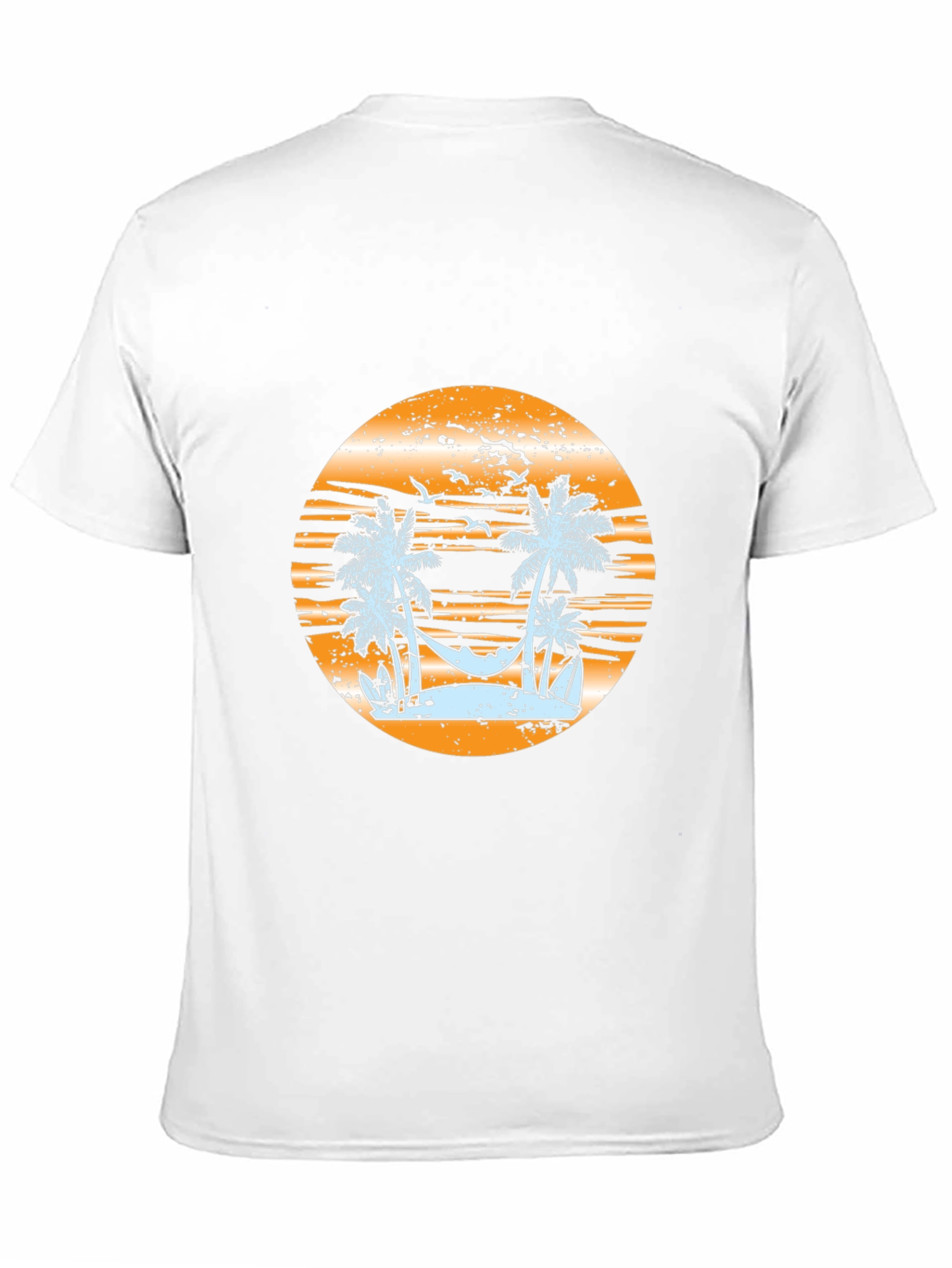 Tropical Beach Graphic Tee - Relaxed Vibe
