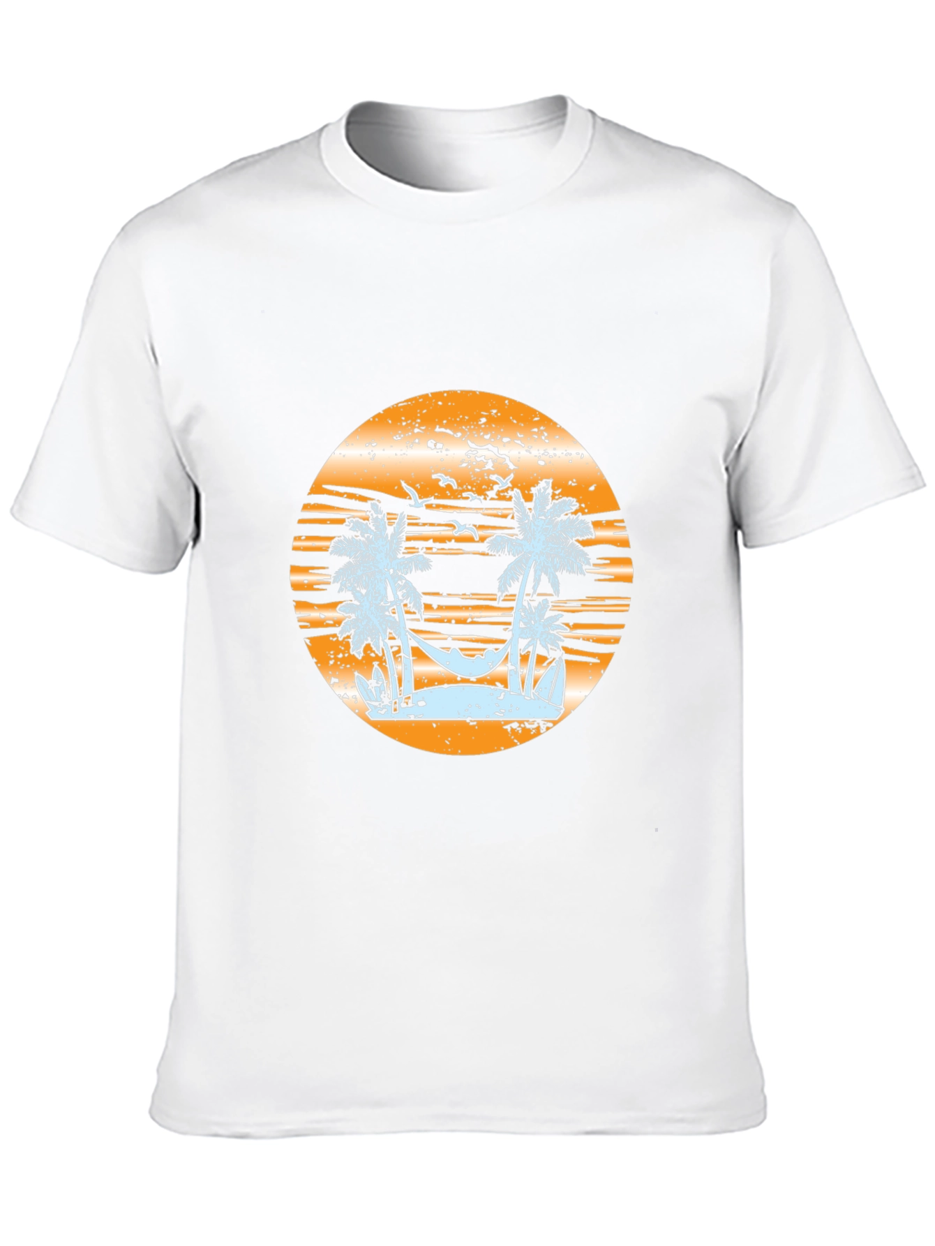 Tropical Beach Graphic Tee - Relaxed Vibe