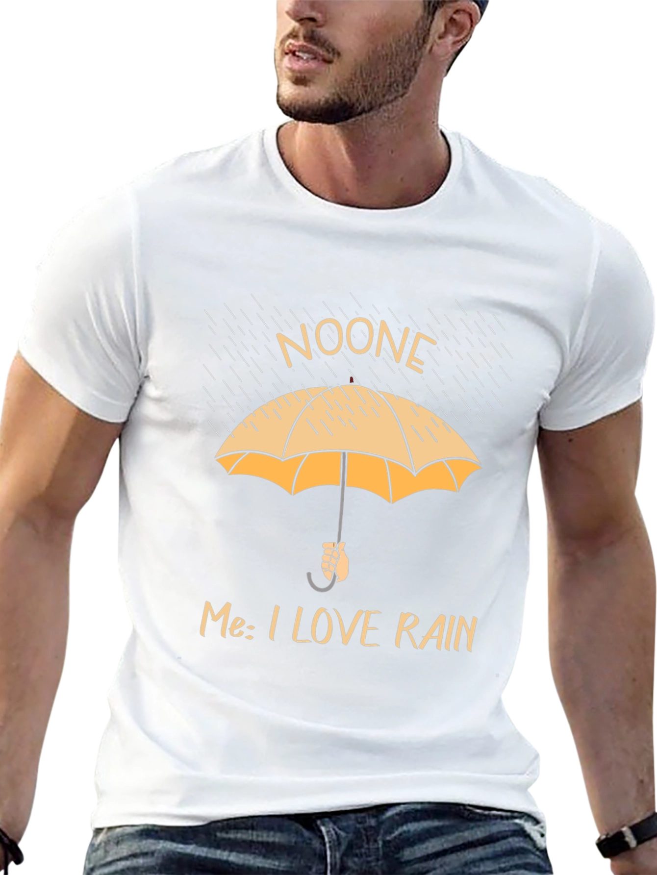 Funny Rain Lover T-Shirt - Noone Umbrella Graphic Tee