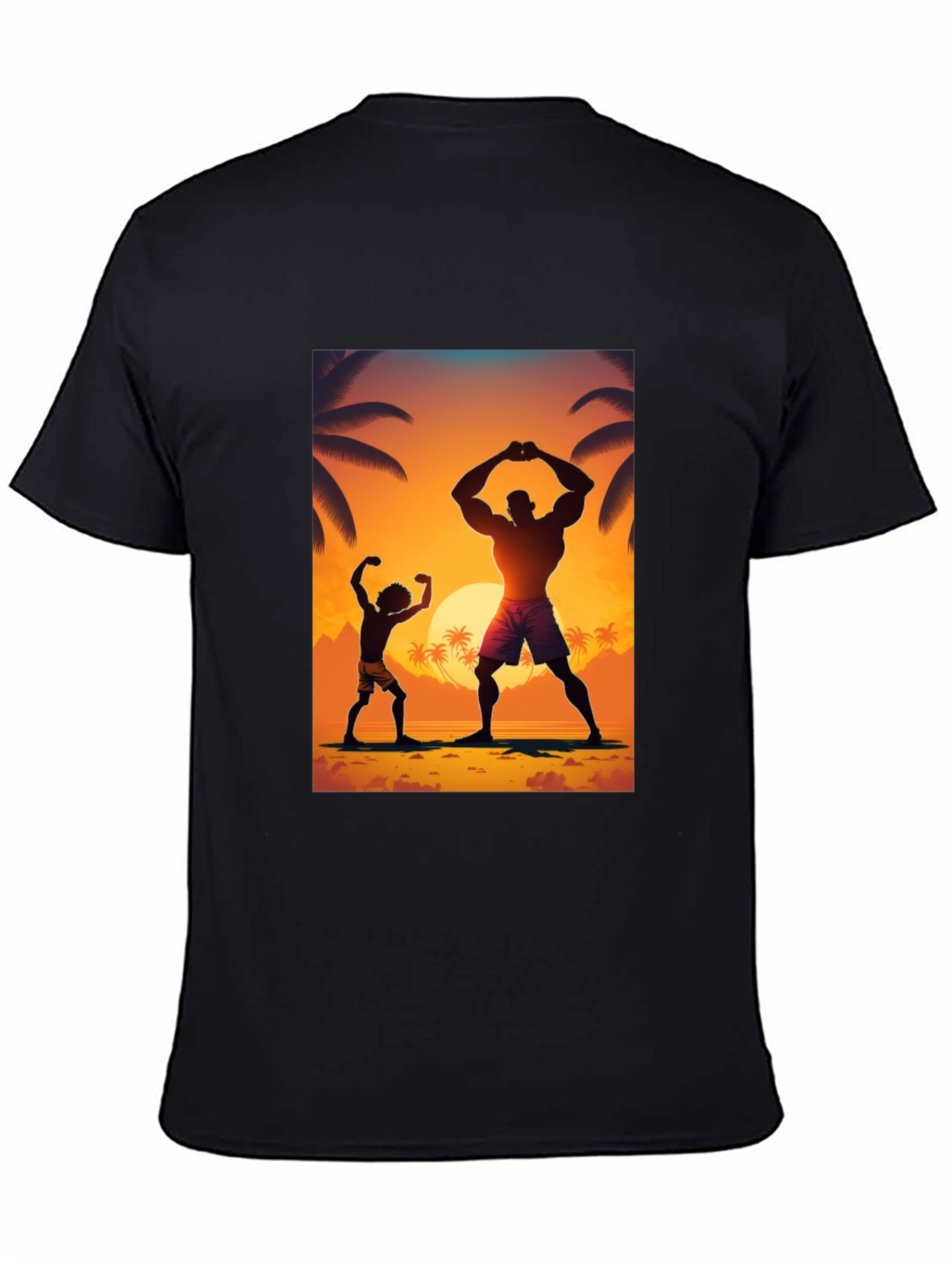 Sunset Bodybuilding Graphic T-Shirt