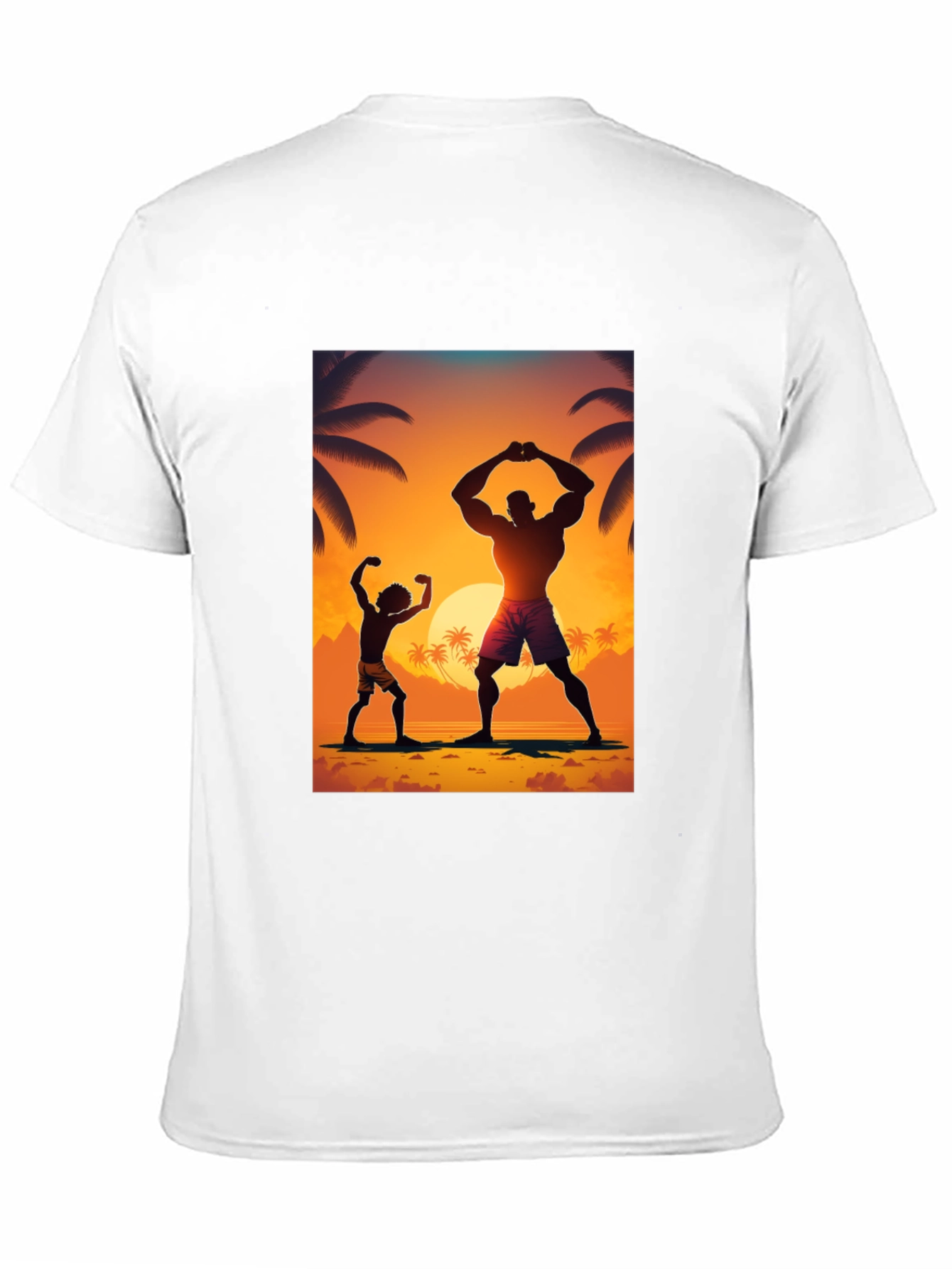 Sunset Bodybuilding Graphic T-Shirt
