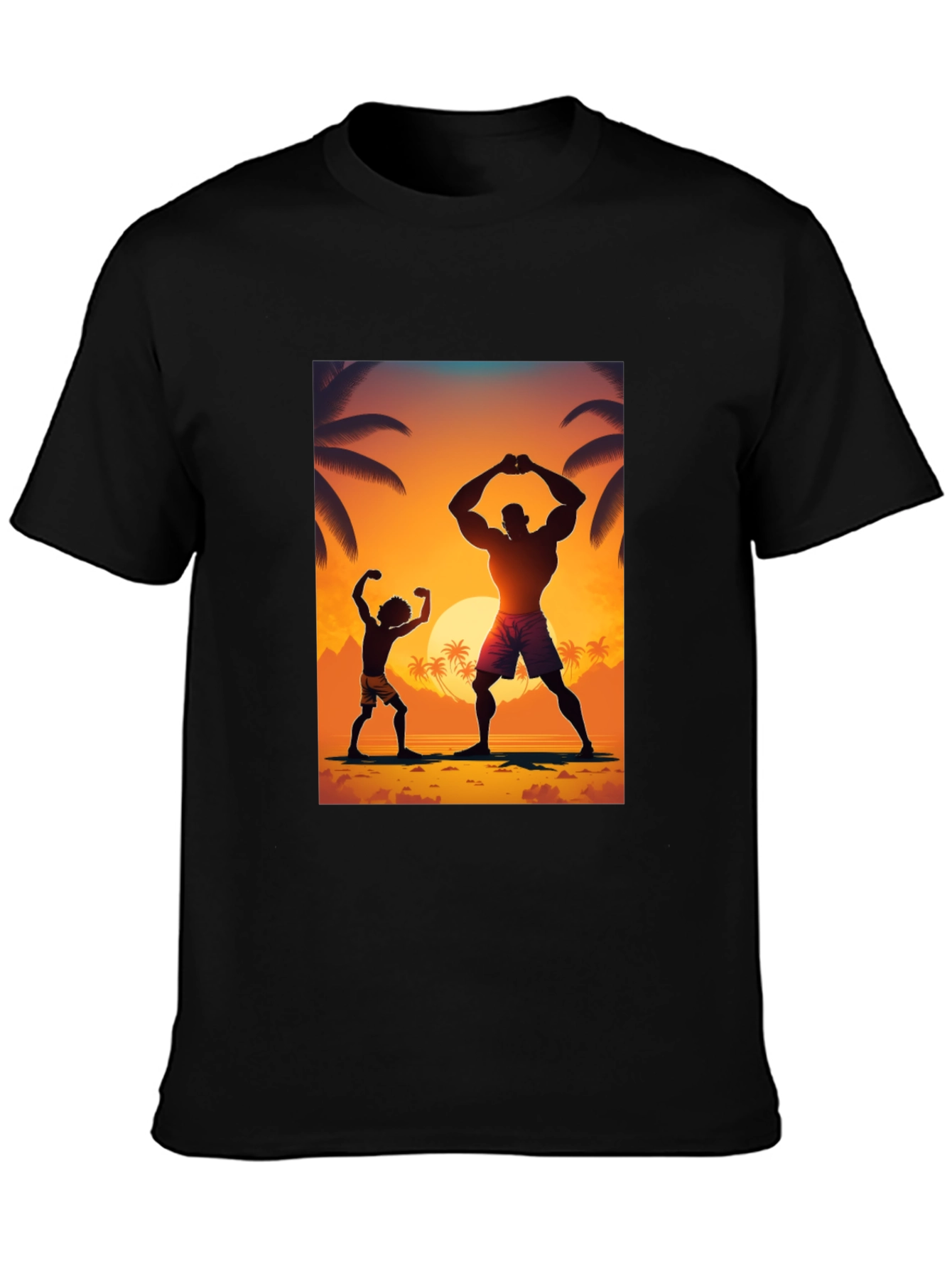 Sunset Bodybuilding Graphic T-Shirt