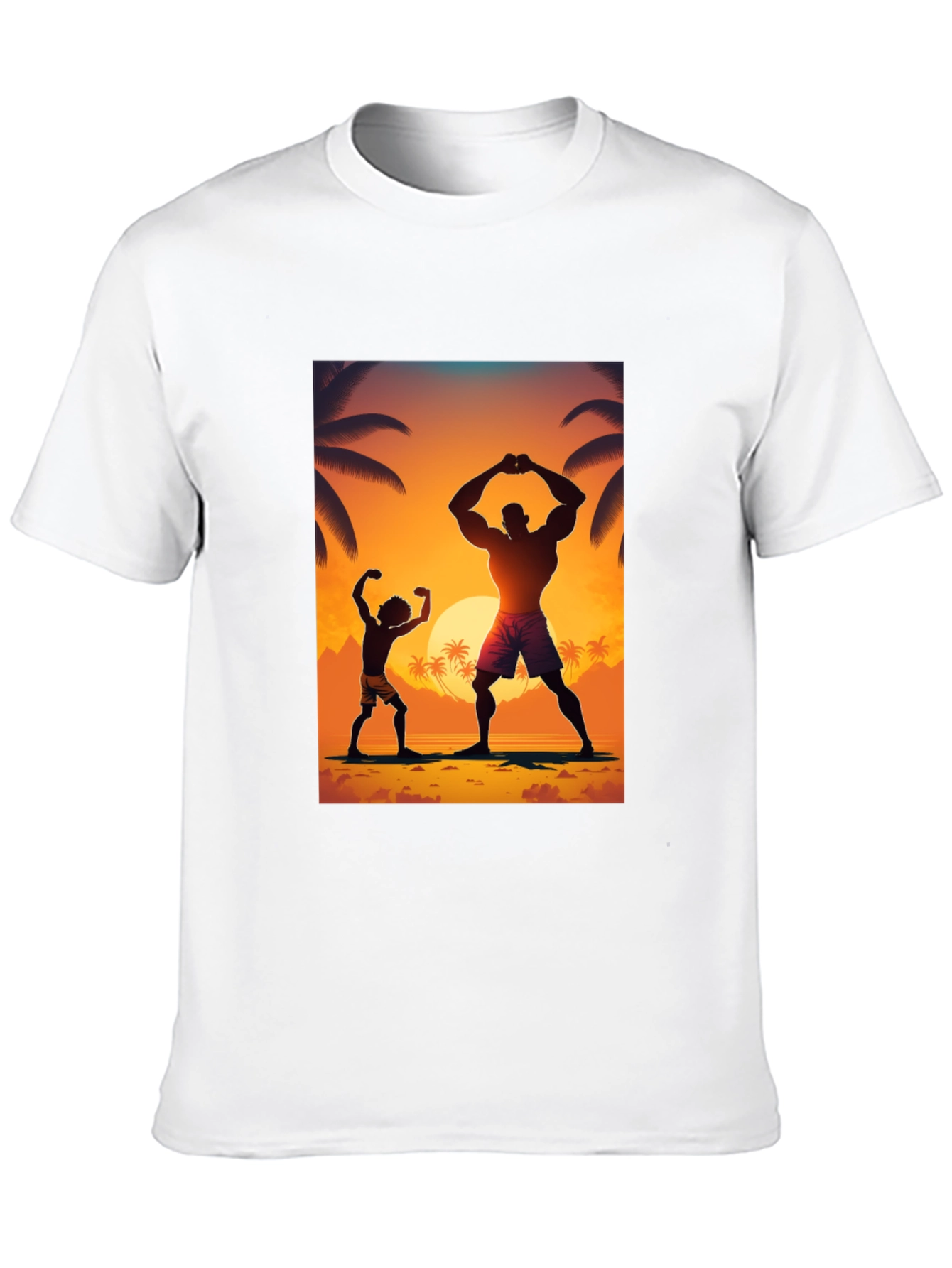 Sunset Bodybuilding Graphic T-Shirt
