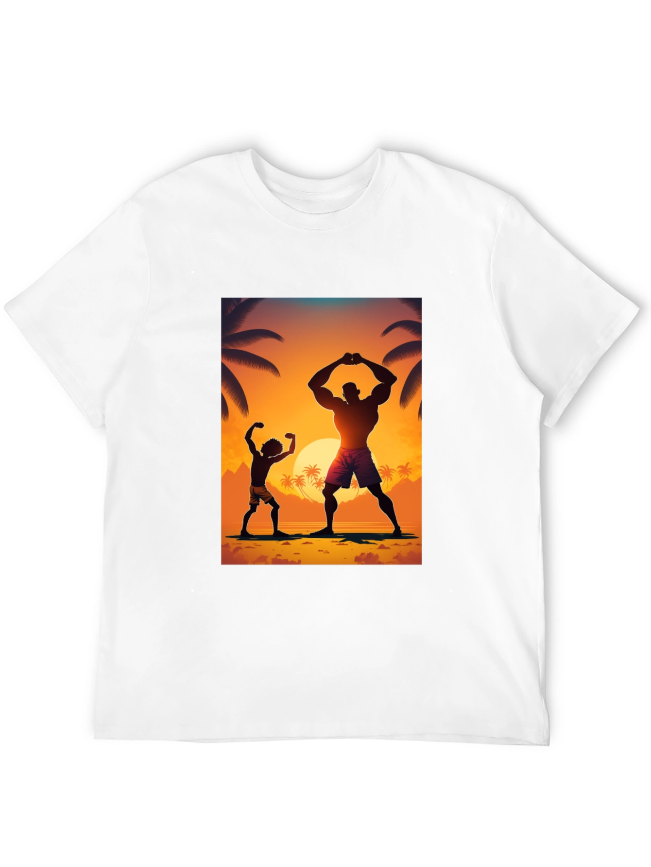 Sunset Bodybuilding Graphic T-Shirt