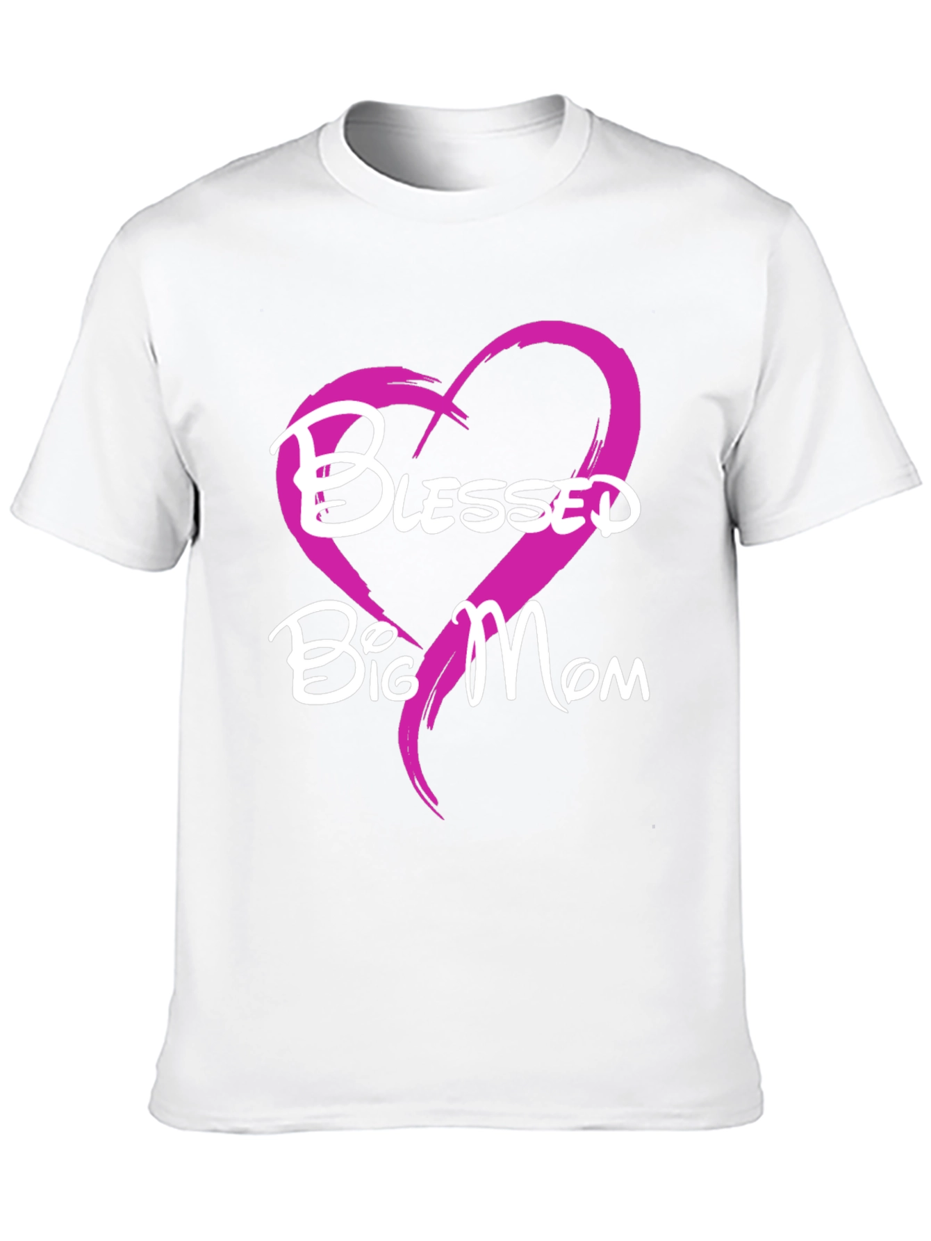 Blessed Big Mom T-Shirt - Heart Design
