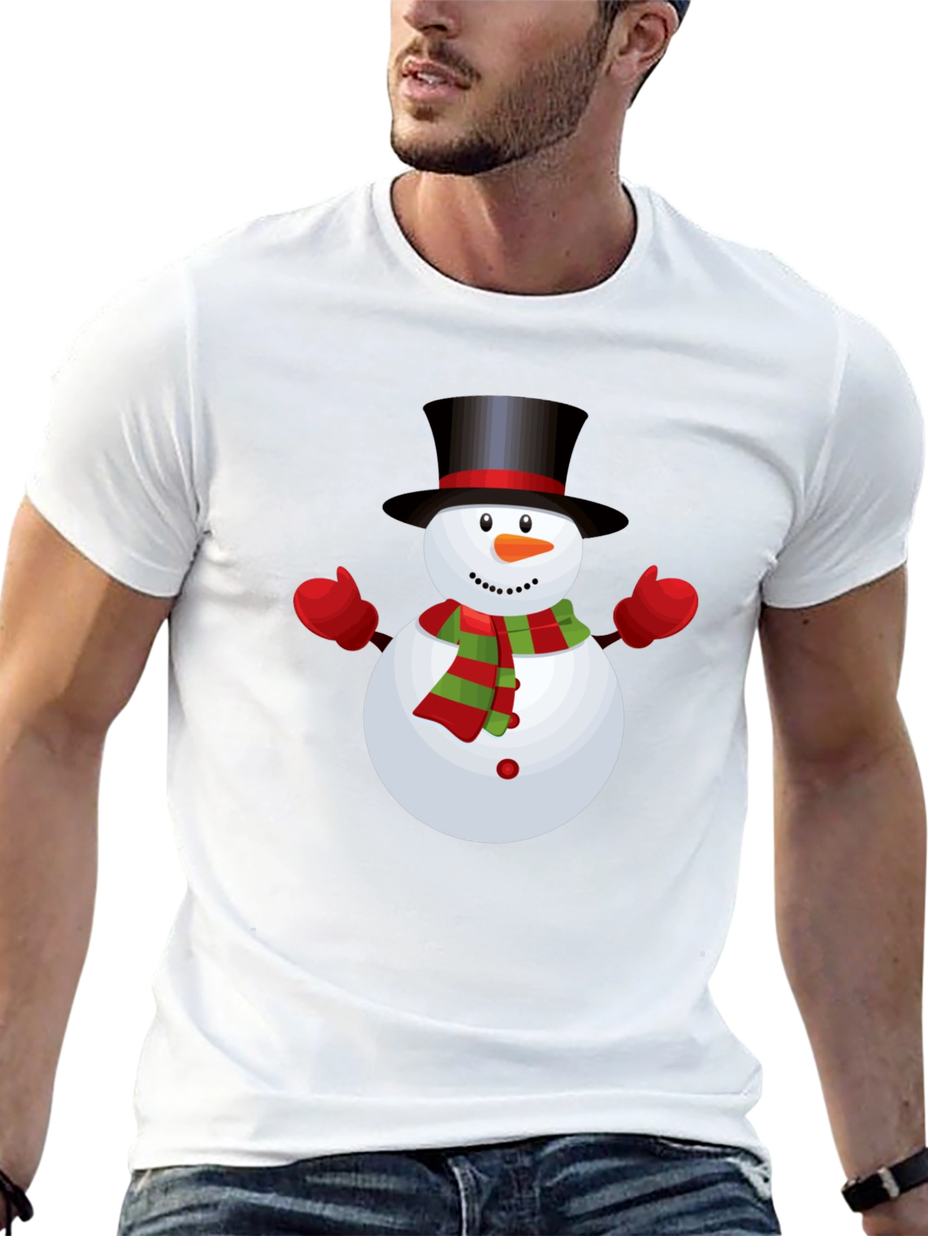 Snowman Graphic Tee - Festive Holiday Shirt