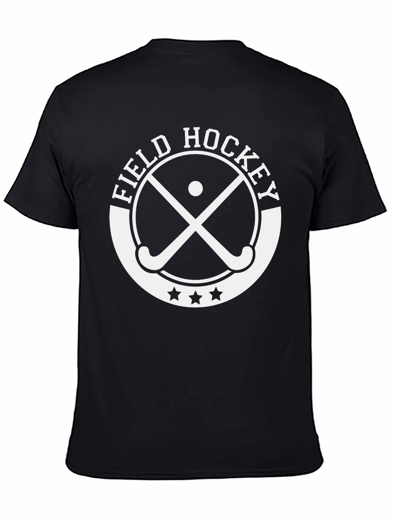 Field Hockey Graphic Tee - Black Cotton T-Shirt