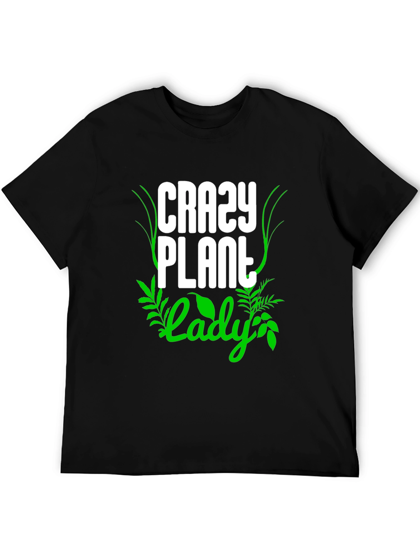 Crazy Plant Lady T-Shirt - Black Cotton Tee