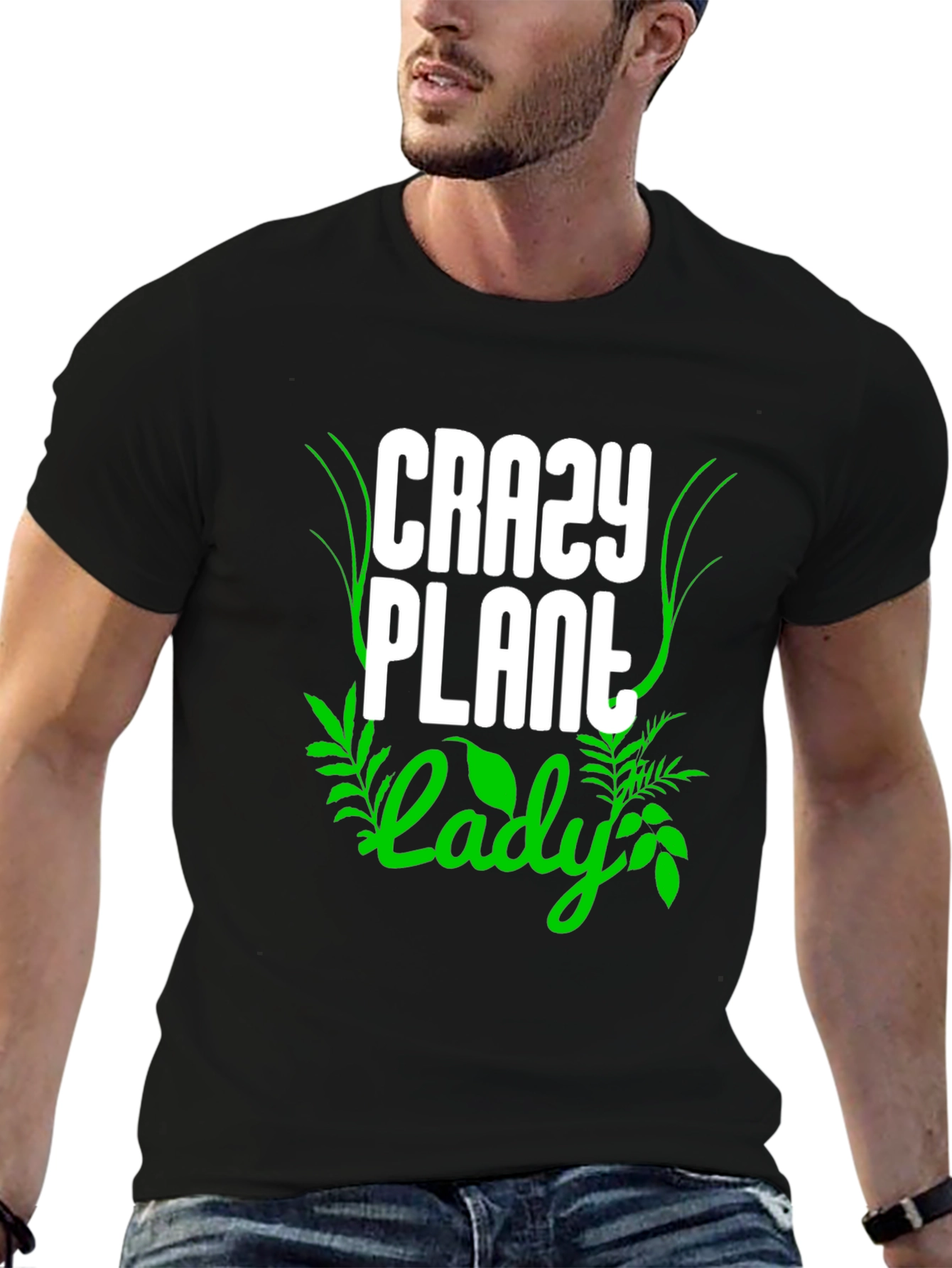 Crazy Plant Lady T-Shirt - Black Cotton Tee