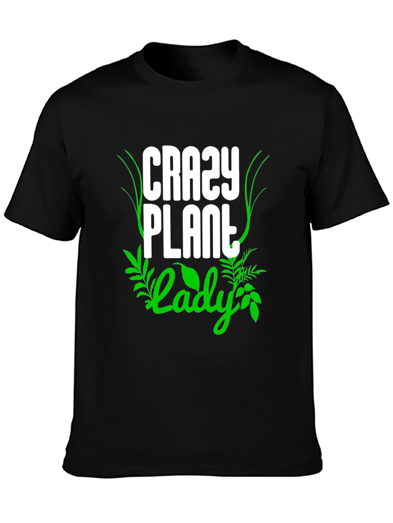 Crazy Plant Lady T-Shirt - Black Cotton Tee