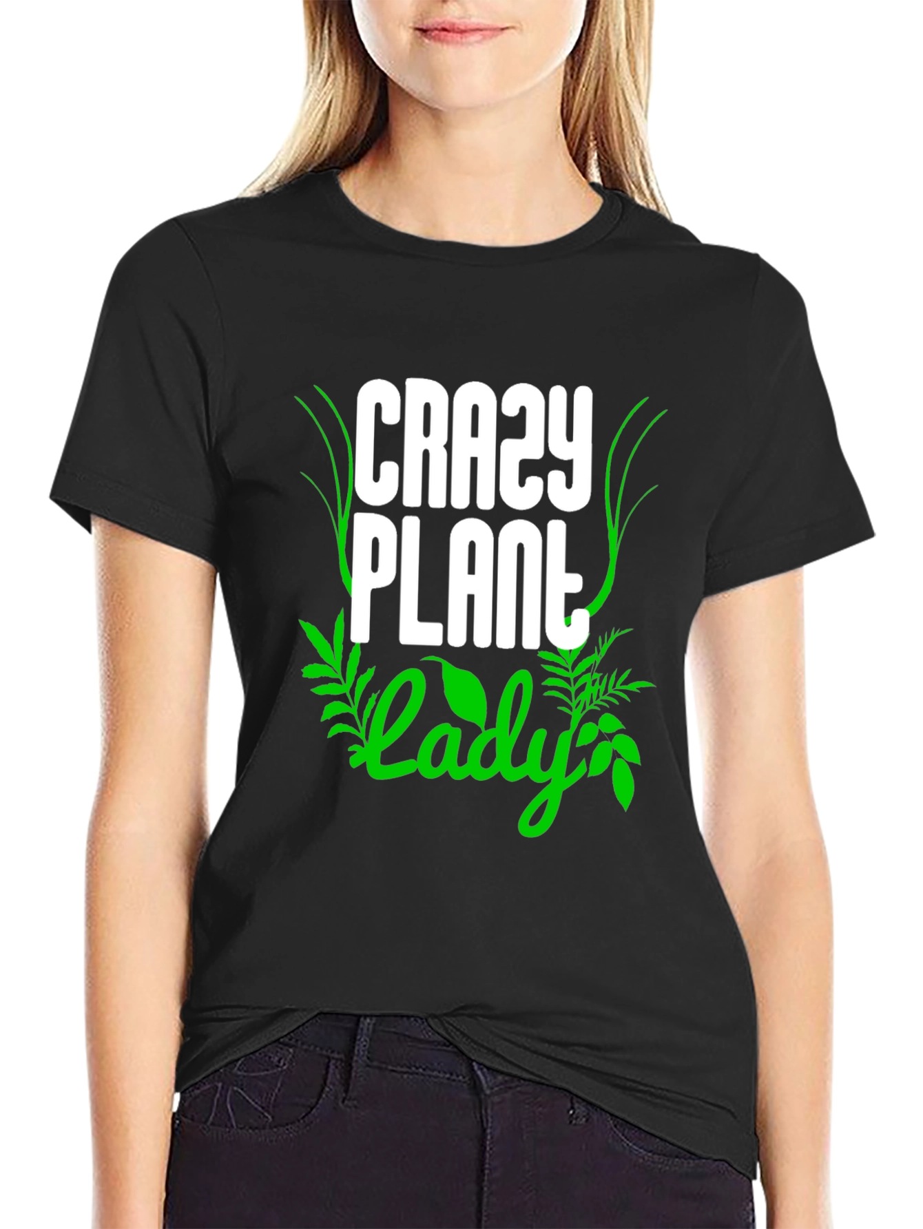 Crazy Plant Lady T-Shirt - Black Cotton Tee