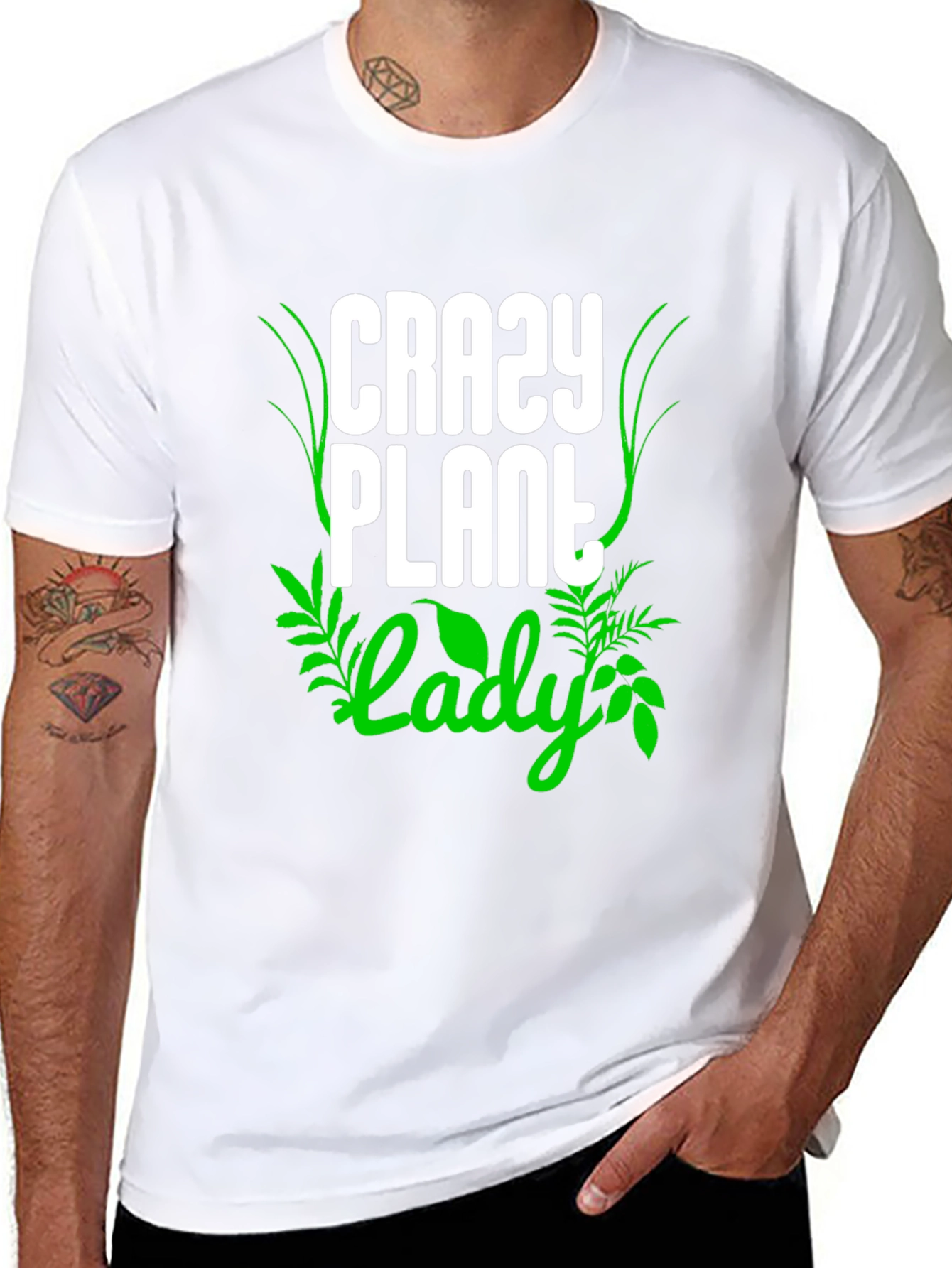 Crazy Plant Lady T-Shirt - Black Cotton Tee