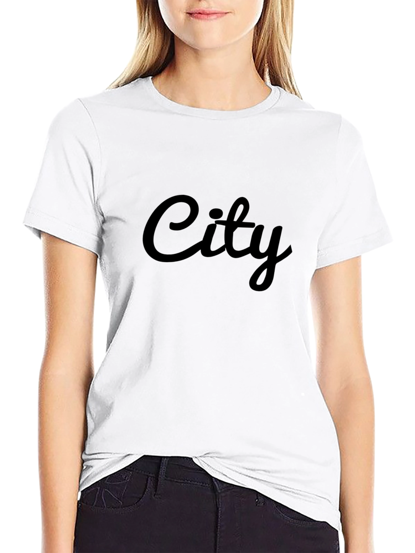 City Graphic Print Black T-Shirt