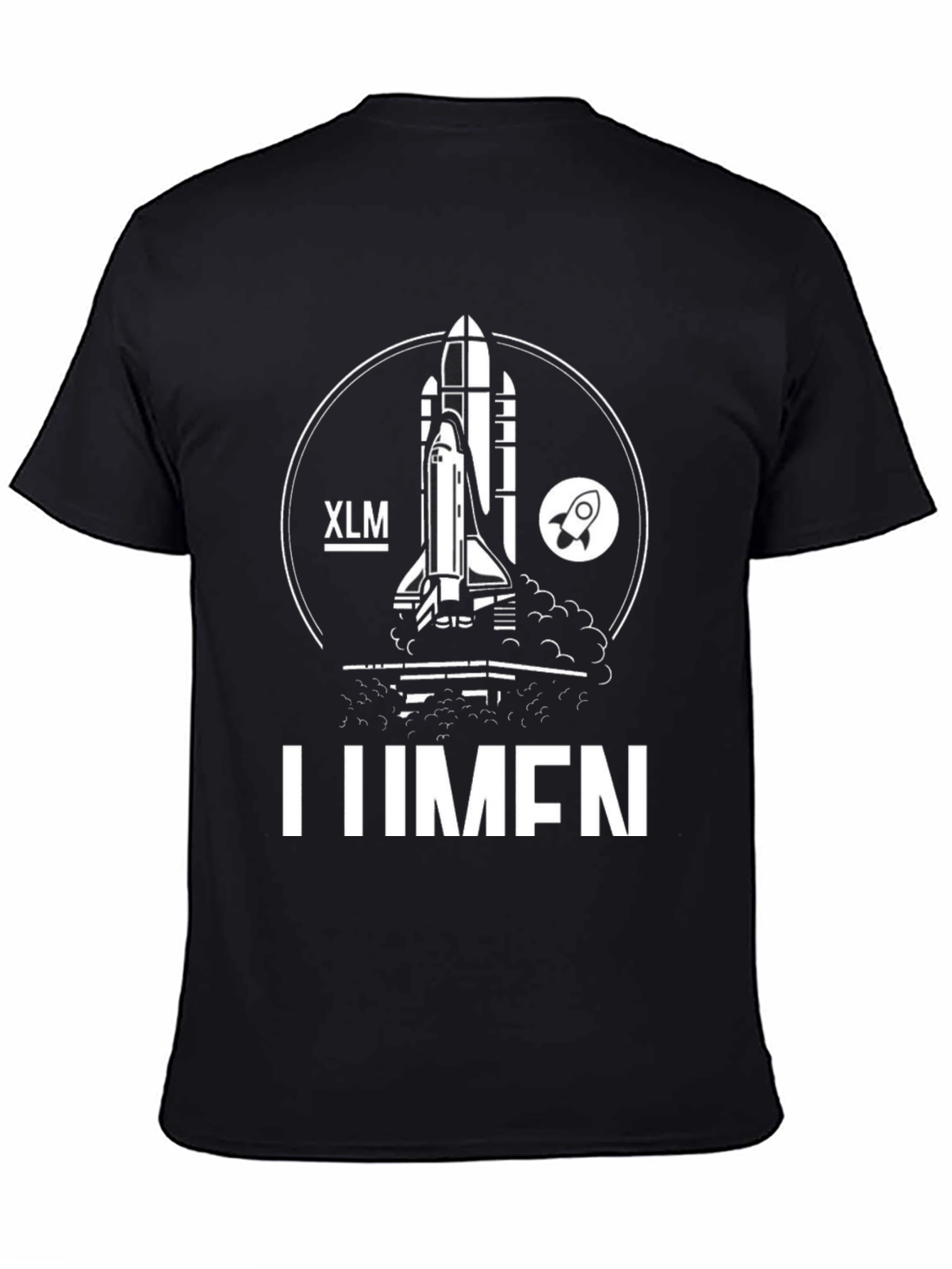 XLM LUMEN Rocket T-Shirt - Crypto Design