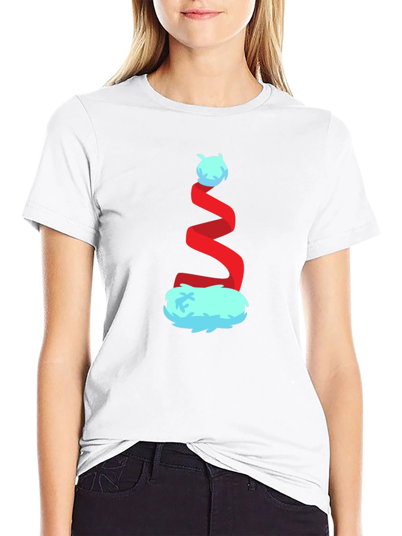 Whimsical Christmas Hat Graphic Tee - Festive Holiday Style