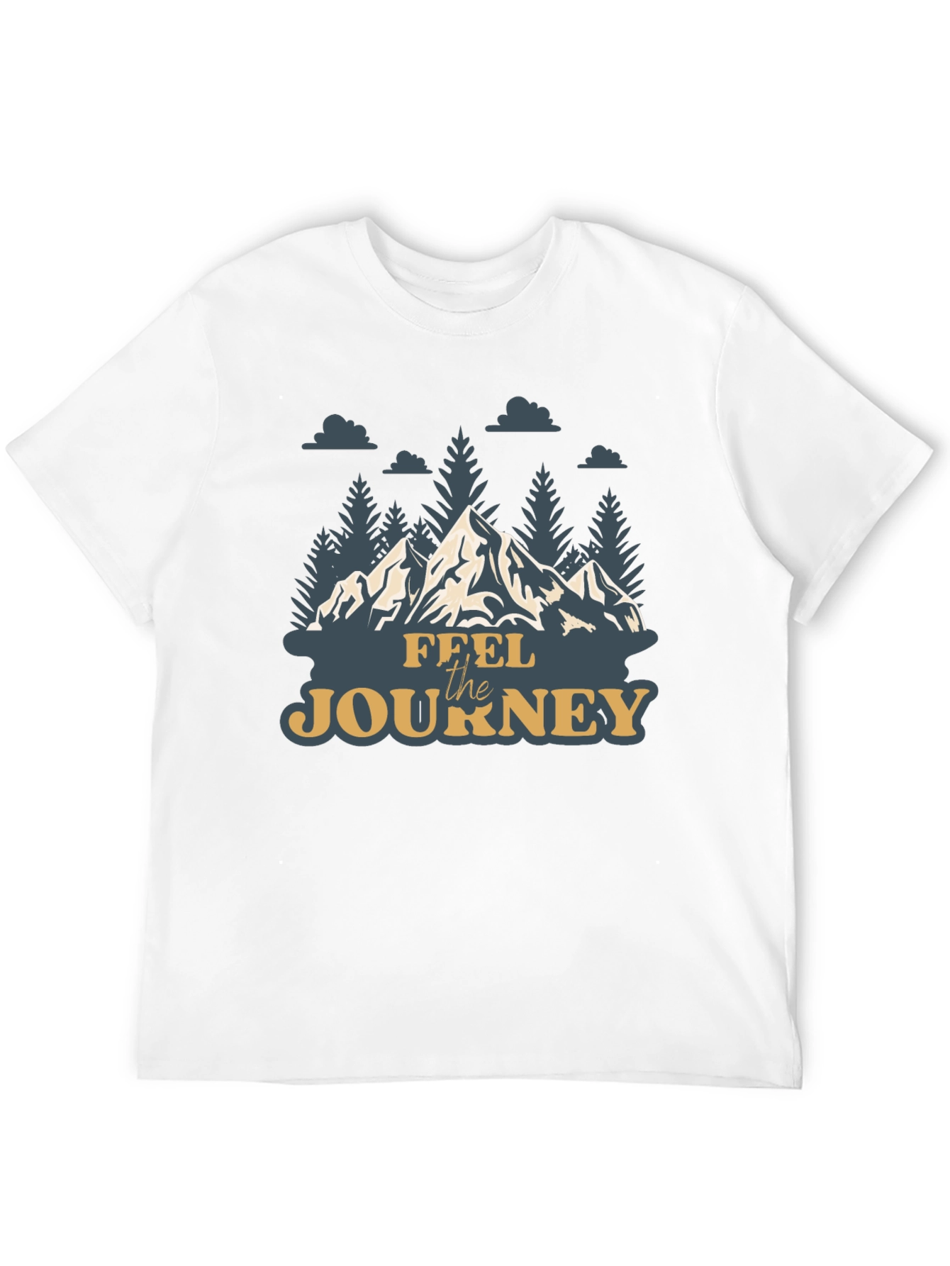 Feel the Journey Mountain Graphic Tee - Black