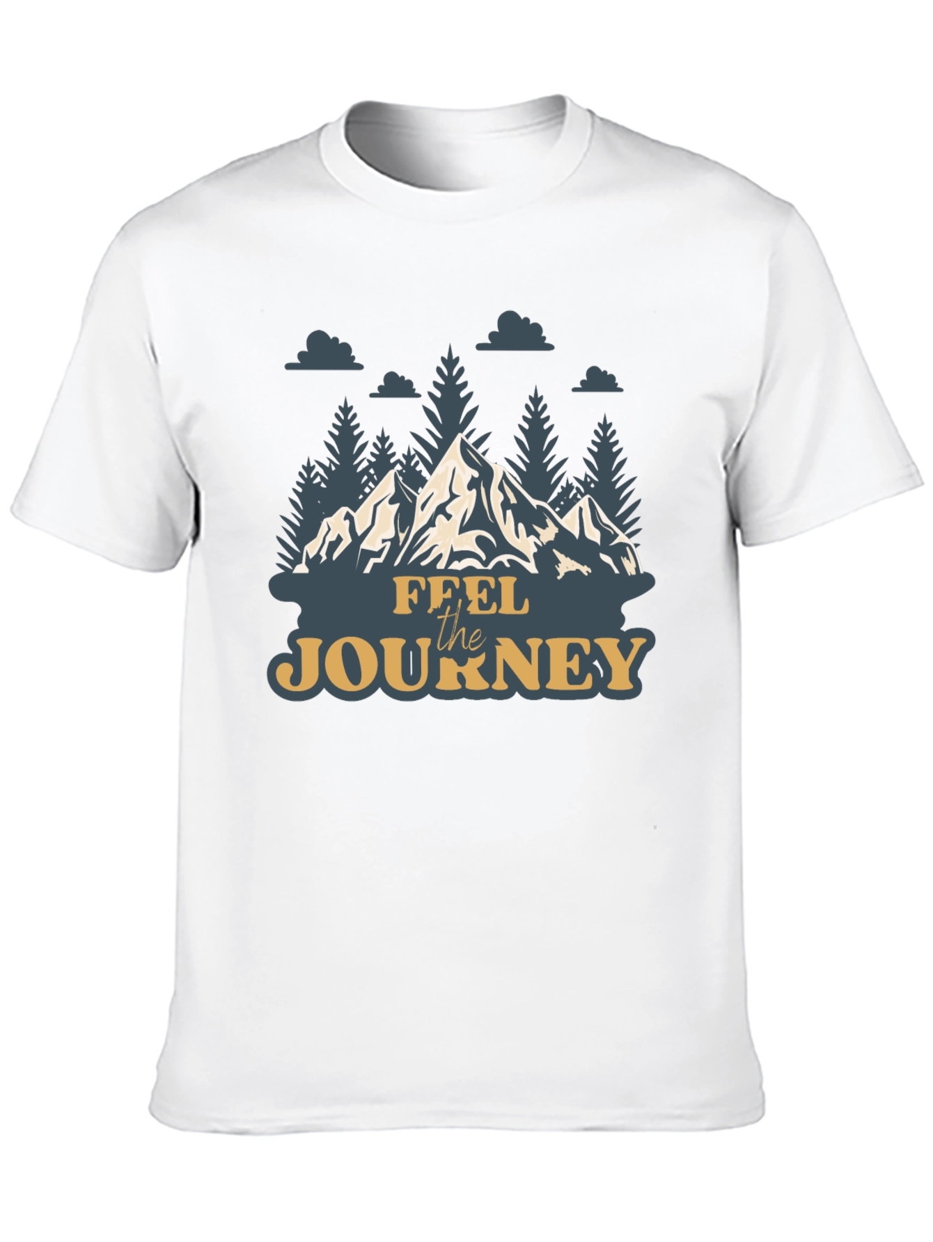 Feel the Journey Mountain Graphic Tee - Black
