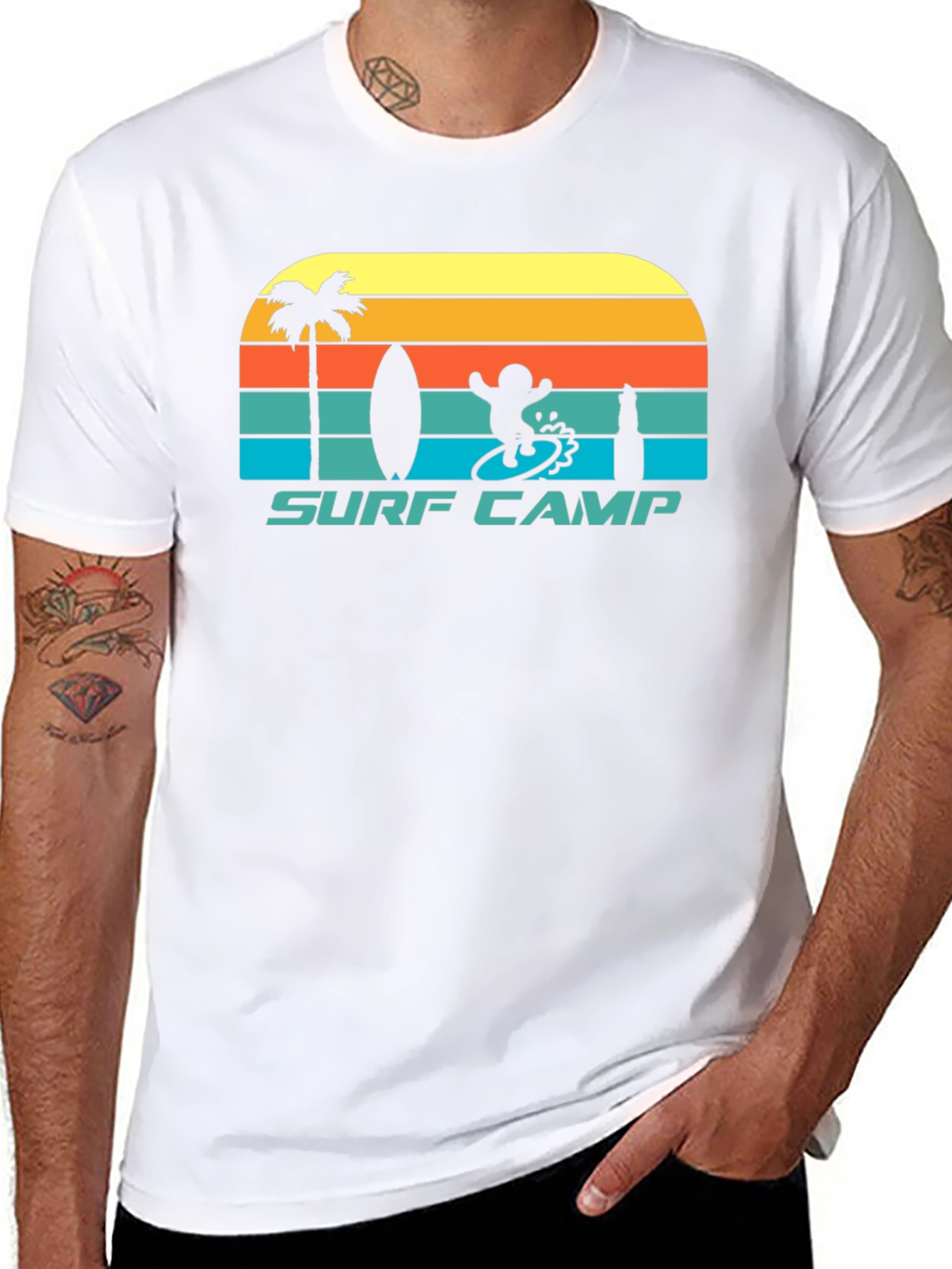 Surf Camp Graphic Tee - Retro Style