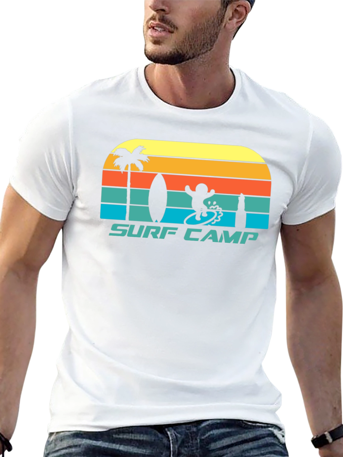 Surf Camp Graphic Tee - Retro Style