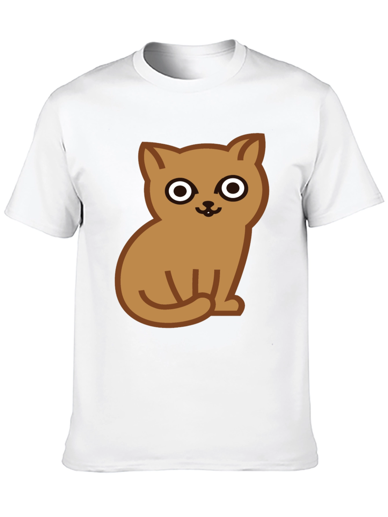 Cute Cat Graphic Tee - Soft Cotton Black T-Shirt