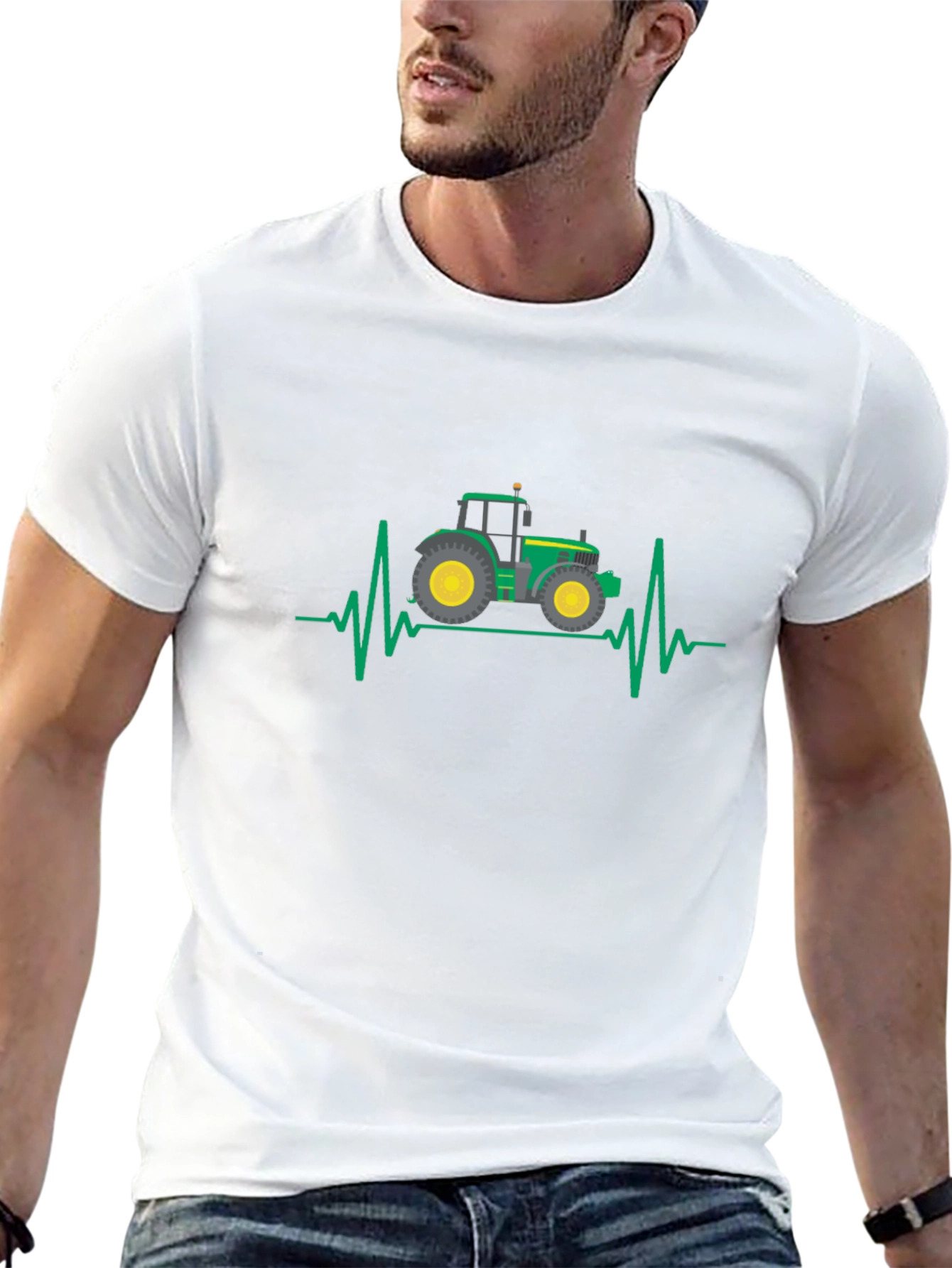 Tractor Heartbeat Graphic T-Shirt