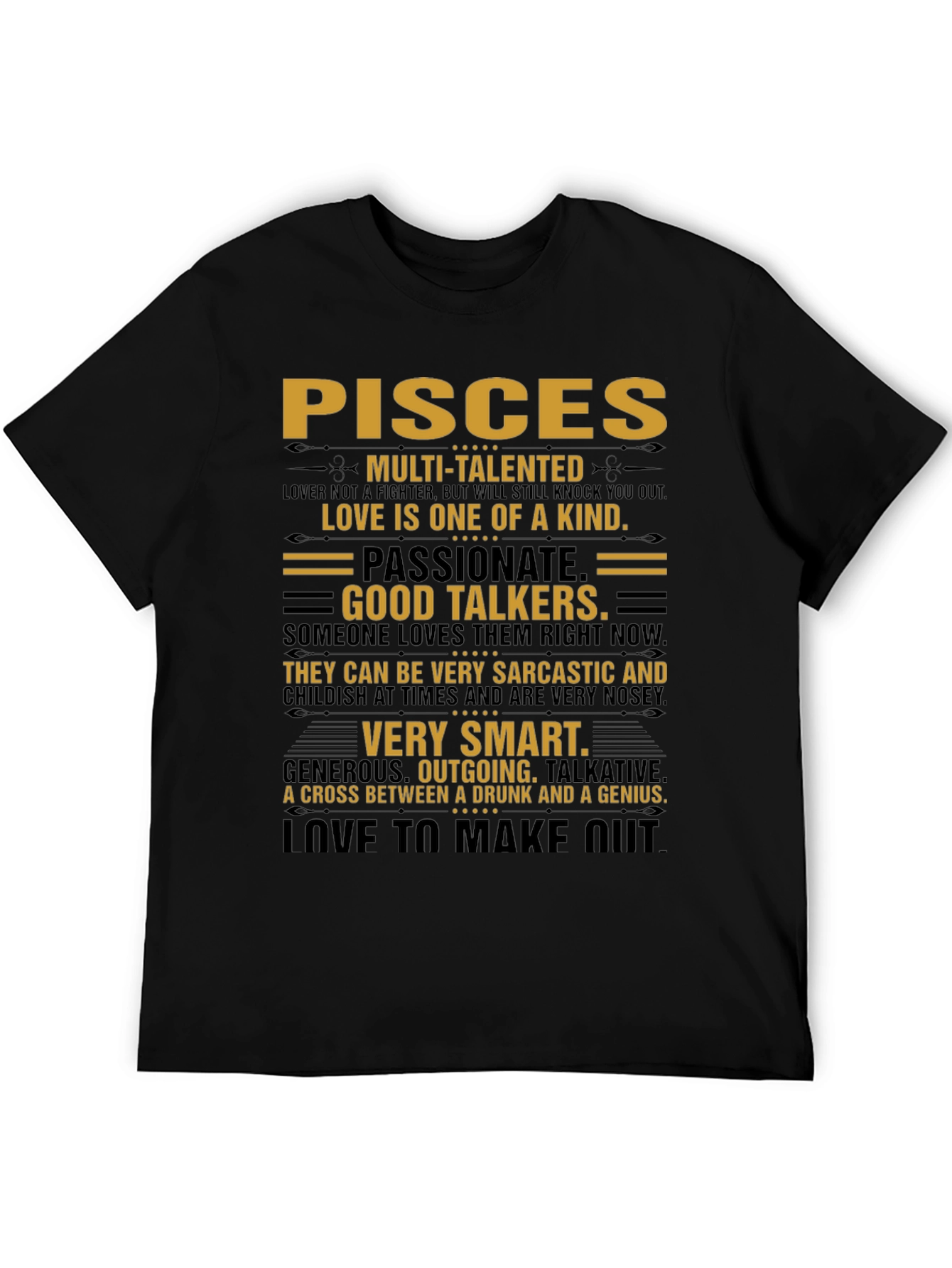 Pisces Zodiac Sign T-Shirt - Multi-Talented Tee