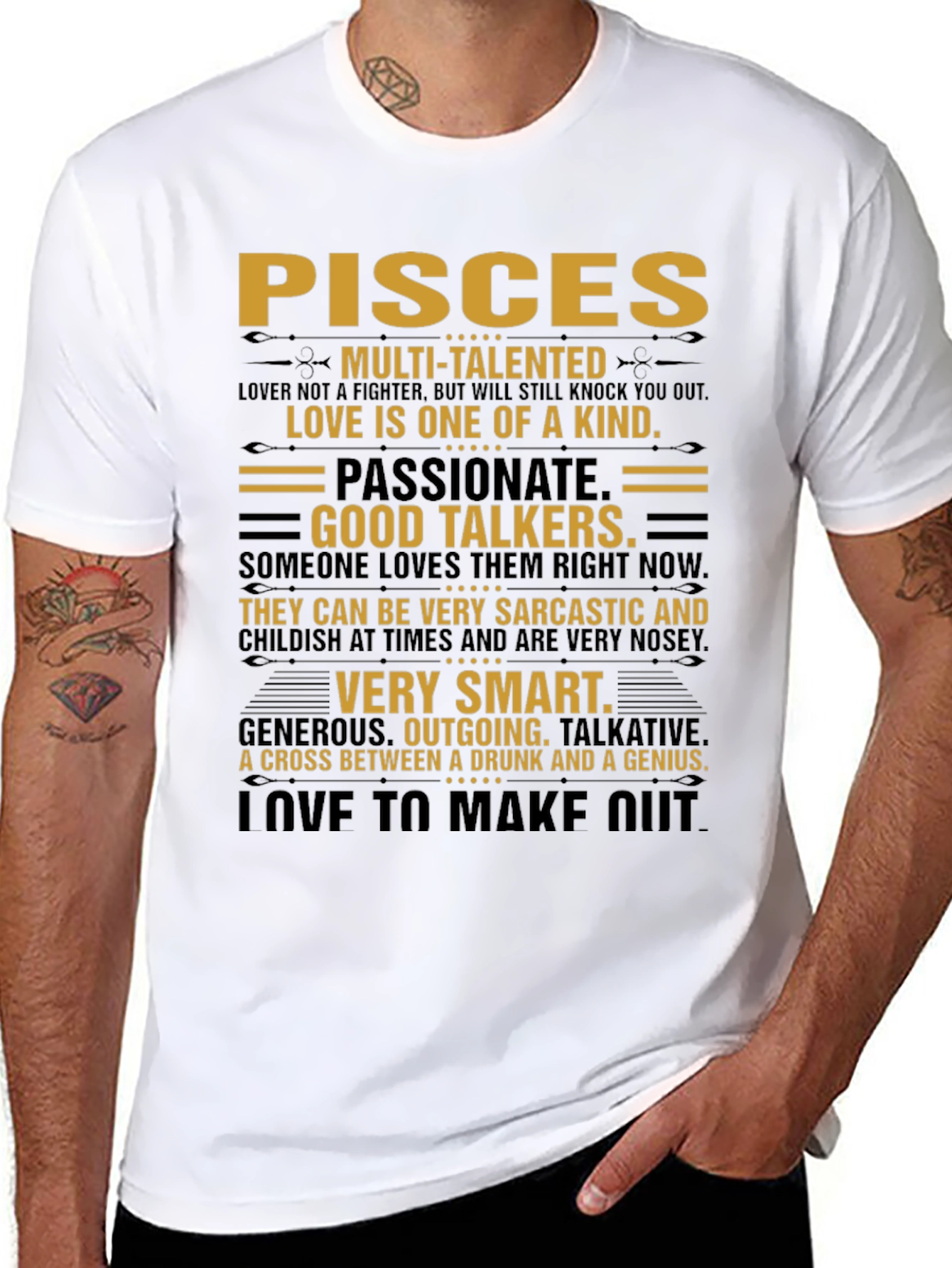 Pisces Zodiac Sign T-Shirt - Multi-Talented Tee