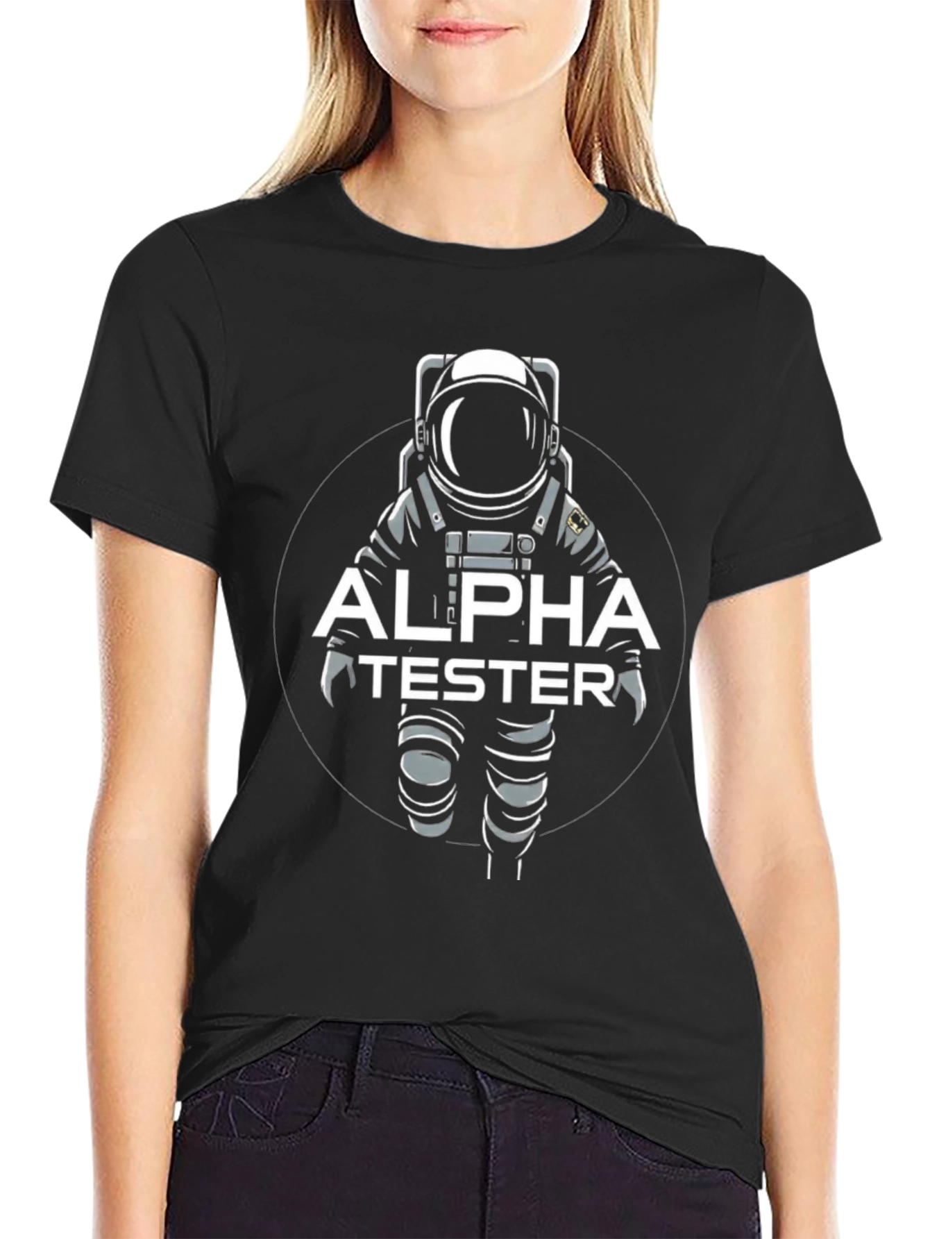 Alpha Tester Astronaut Graphic T-Shirt
