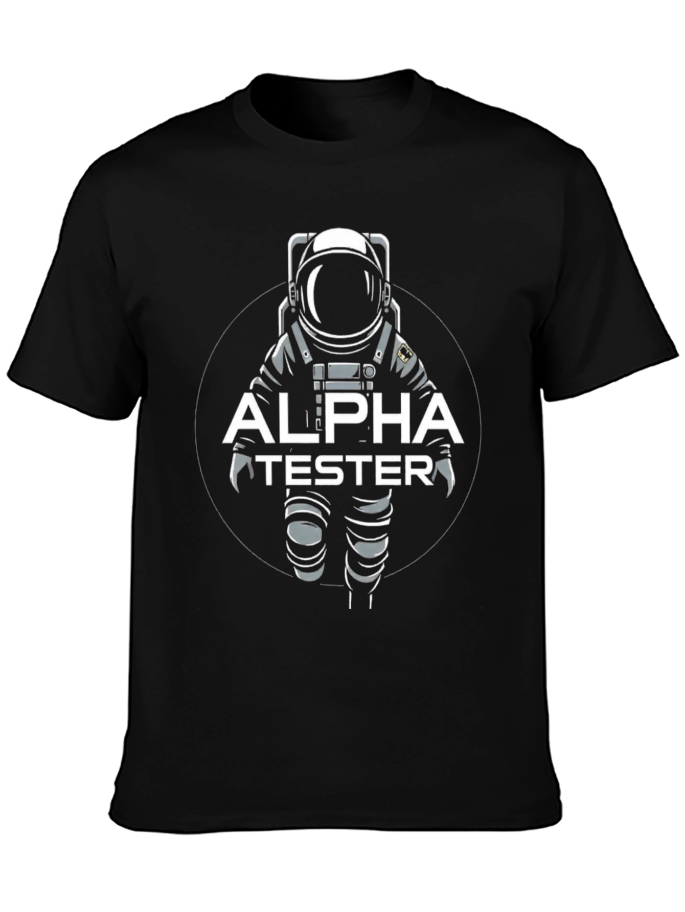 Alpha Tester Astronaut Graphic T-Shirt
