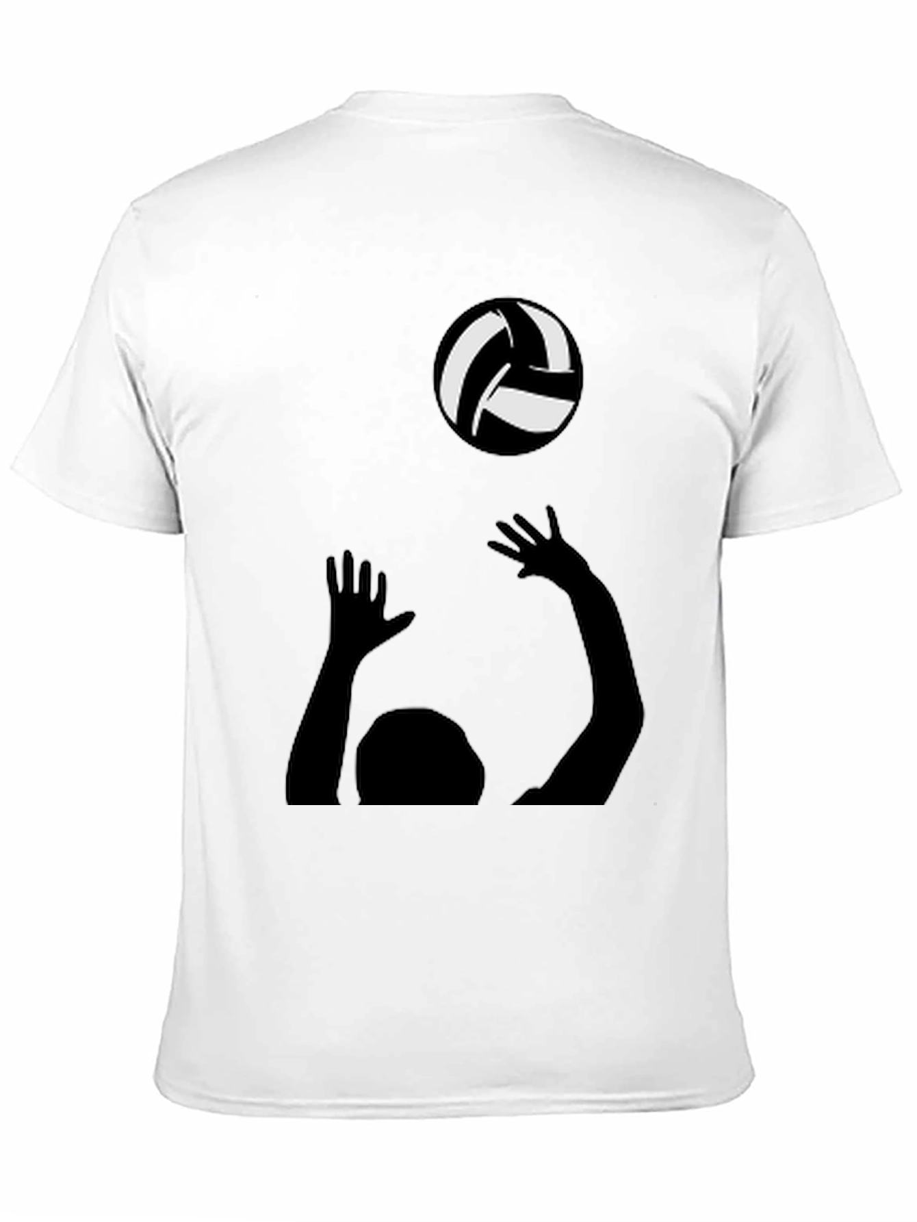 Volleyball Player Graphic Tee - Black Cotton Shirt
