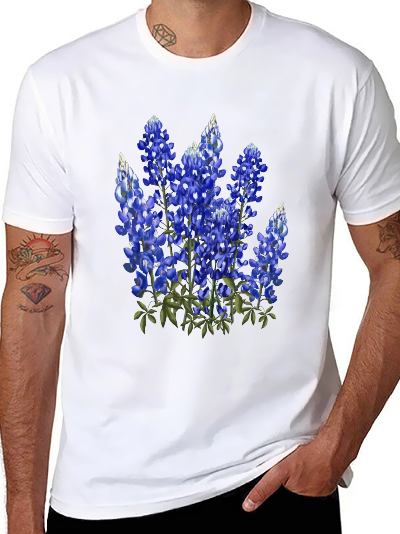 Bluebonnet Flower Graphic Tee - Texas Pride