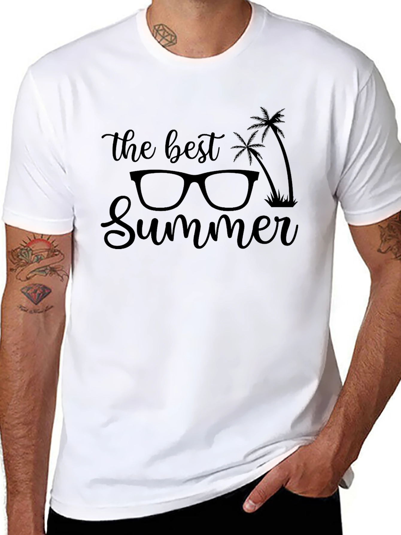 The Best Summer Black Graphic Tee