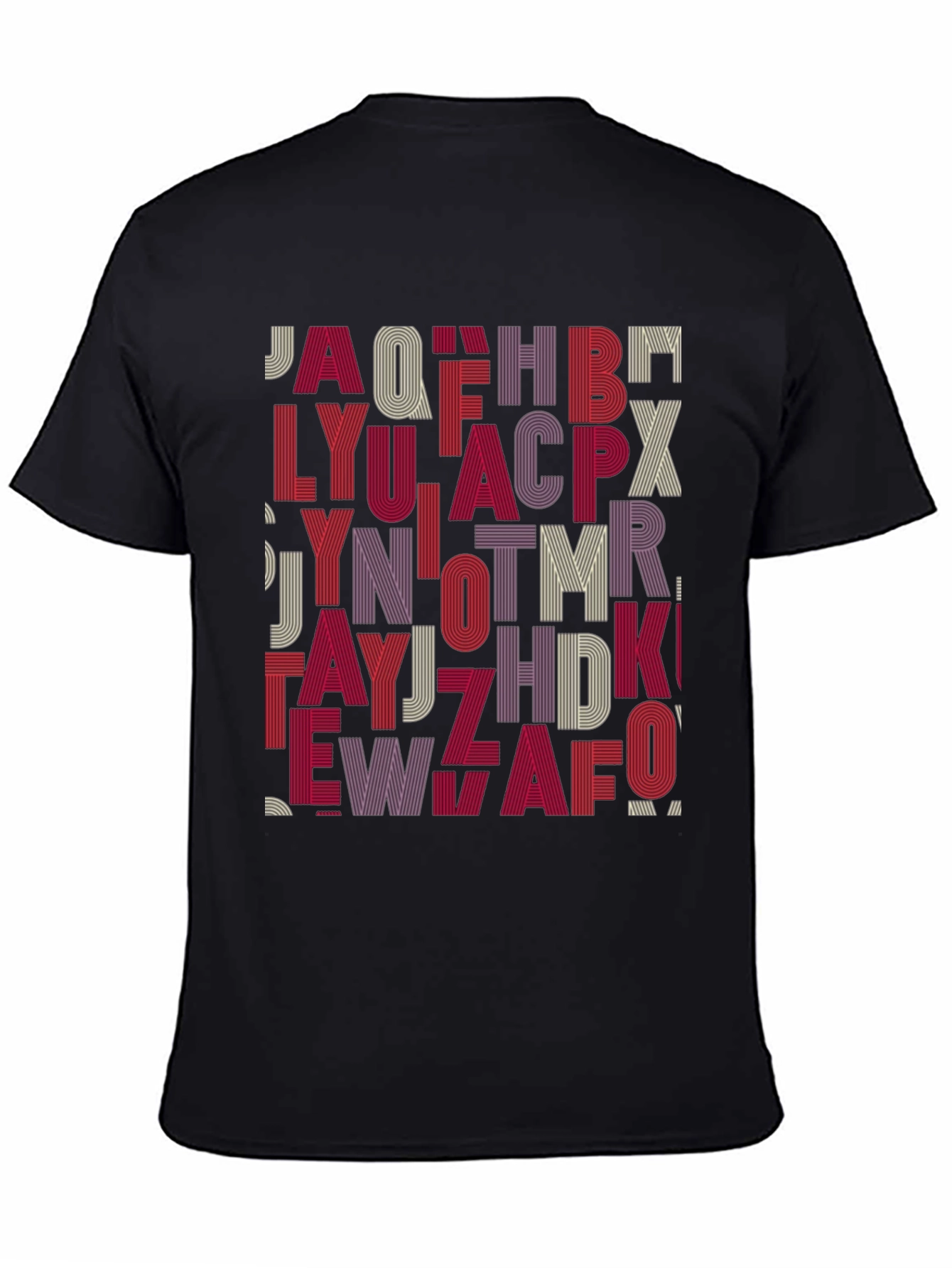 Alphabet Design Tee - Stylish Graphic Print Shirt