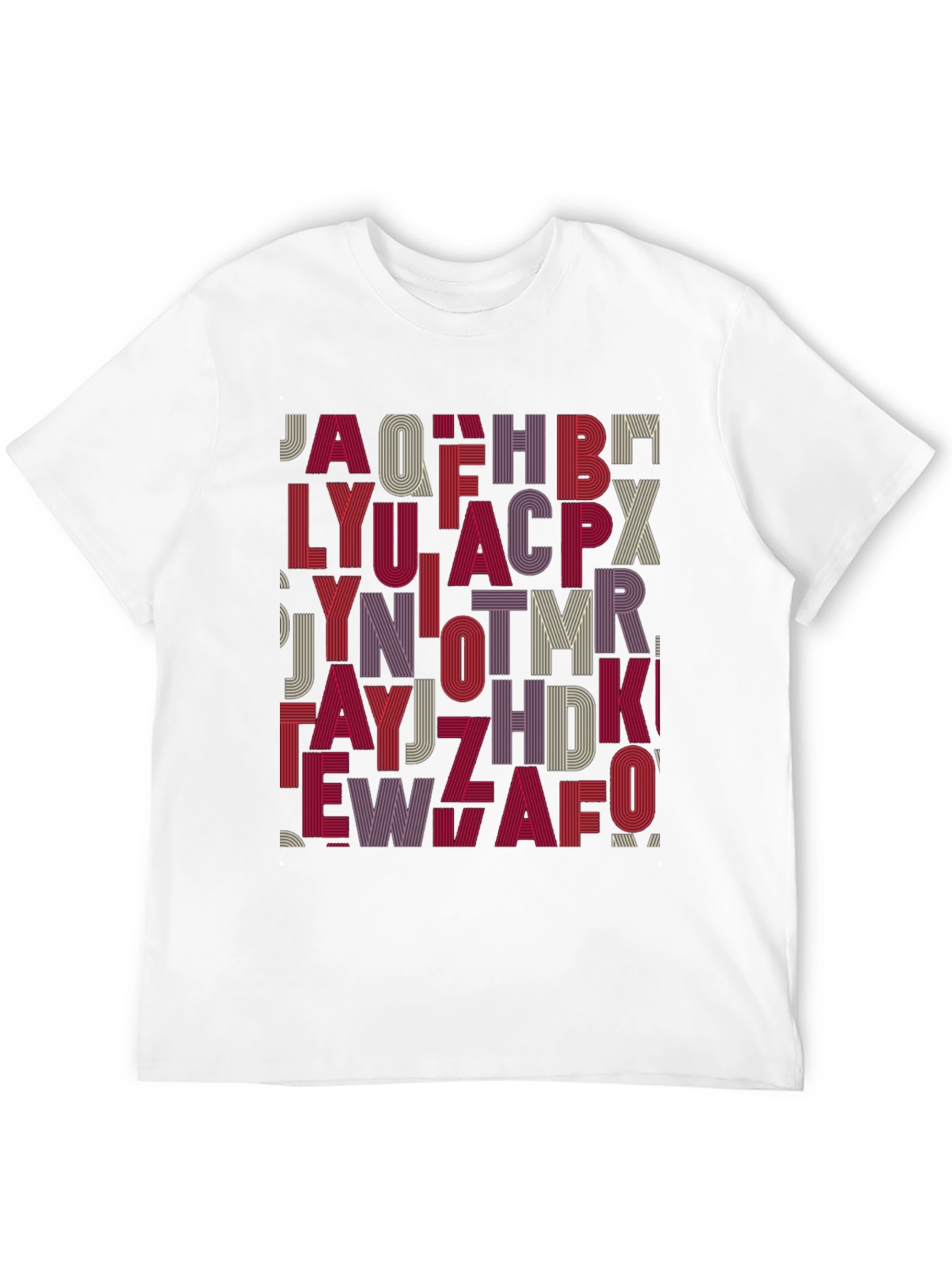 Alphabet Design Tee - Stylish Graphic Print Shirt