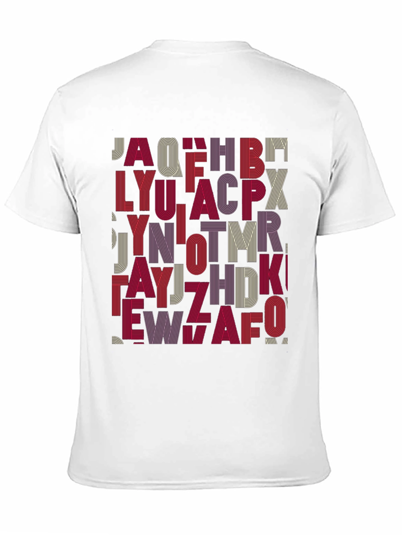 Alphabet Design Tee - Stylish Graphic Print Shirt