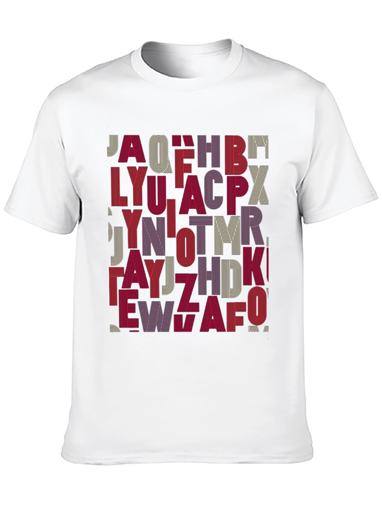 Alphabet Design Tee - Stylish Graphic Print Shirt